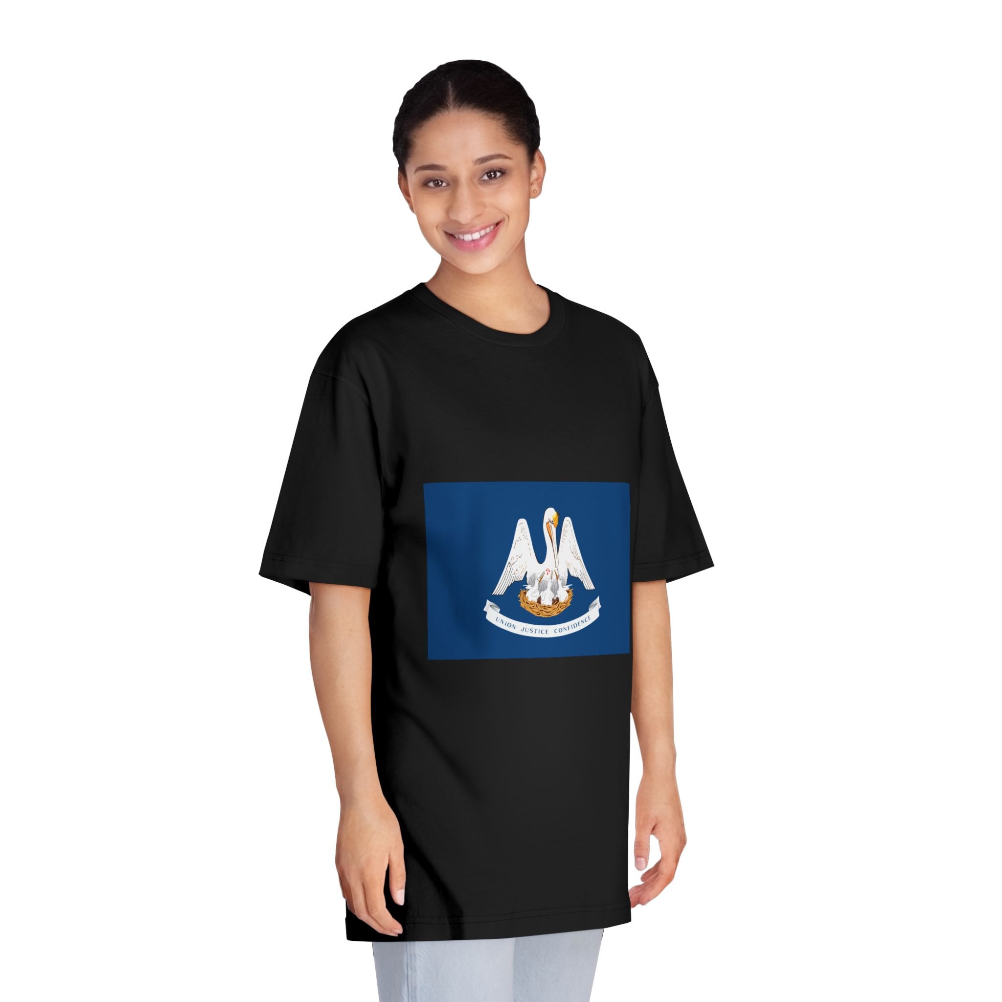 Flag of Louisiana Unisex Classic Crewneck T Shirt - Image 7