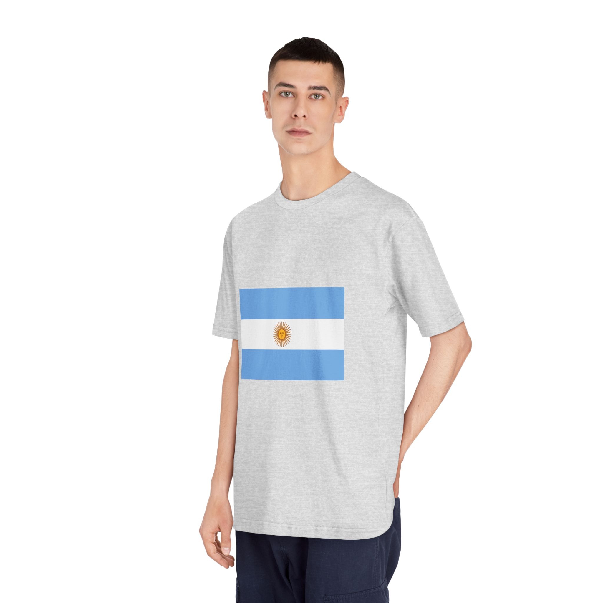 Flag of Argentina Unisex Classic Crewneck T Shirt - Image 16