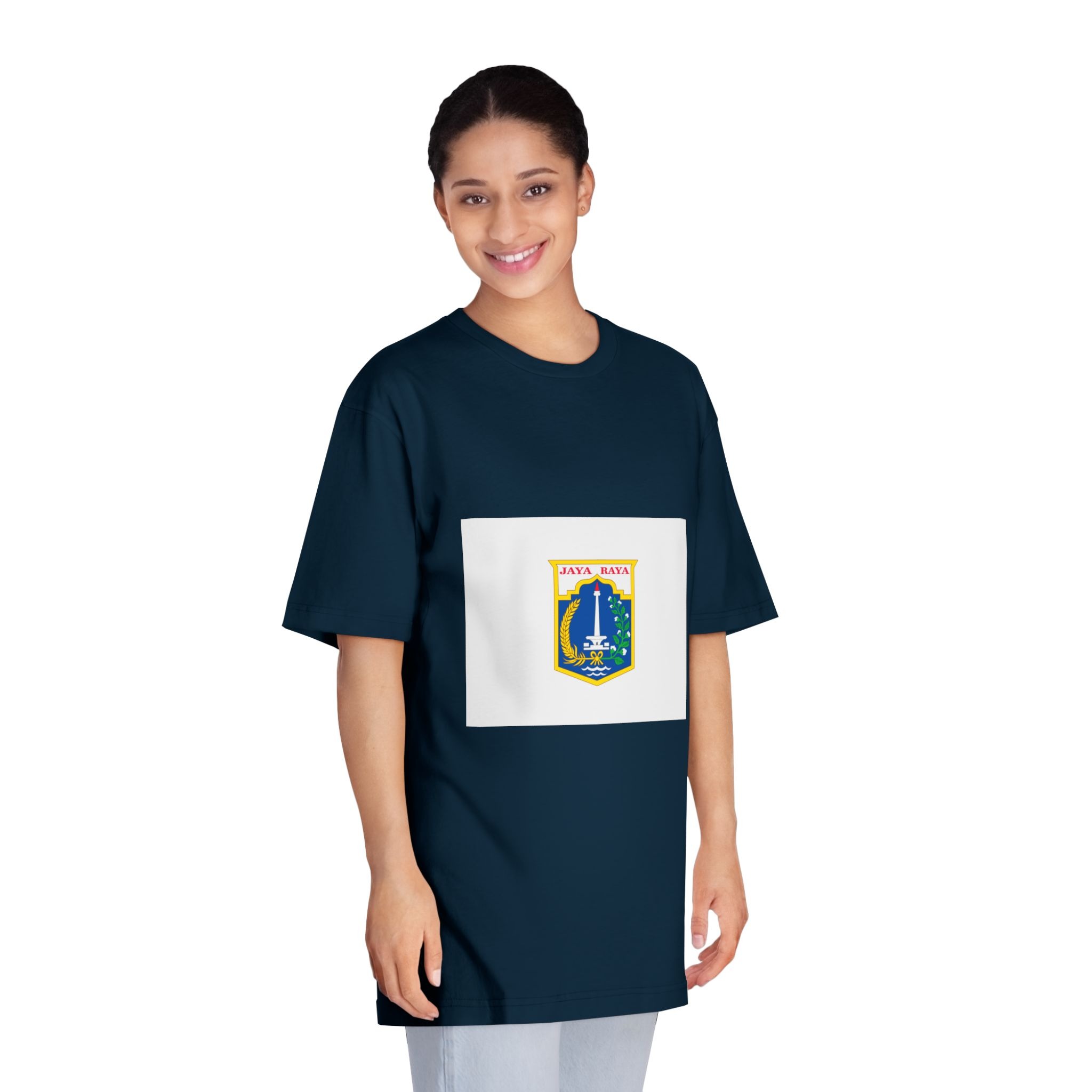 Flag of Jakarta (vectorised) Unisex Classic Crewneck T Shirt - Image 19