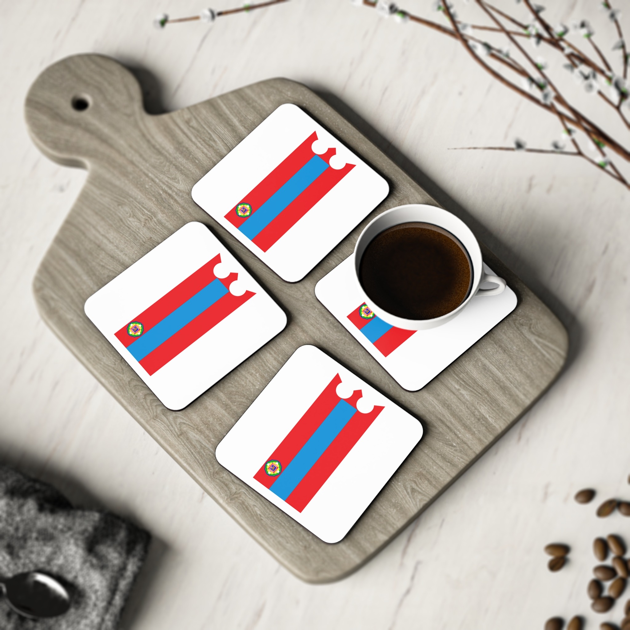 Mn Flag Sükhbaatar Aimag Coasters - Image 8