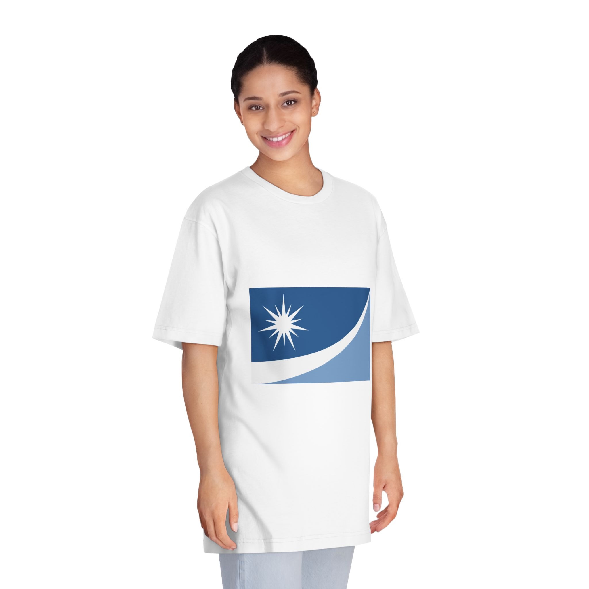 Flag of Crystal, Minnesota Unisex Classic Crewneck T Shirt - Image 3