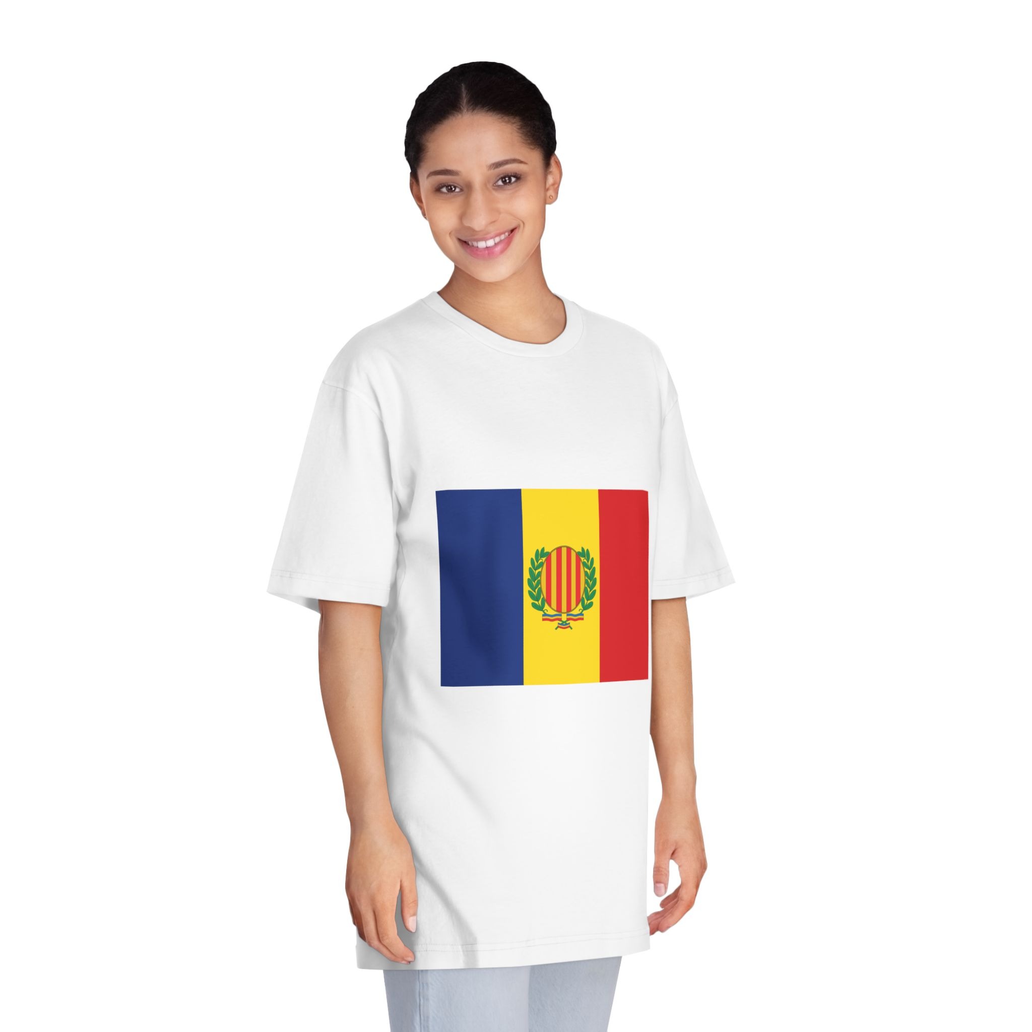 Bandera de San Julián de Loria Unisex Classic Crewneck T Shirt - Image 3