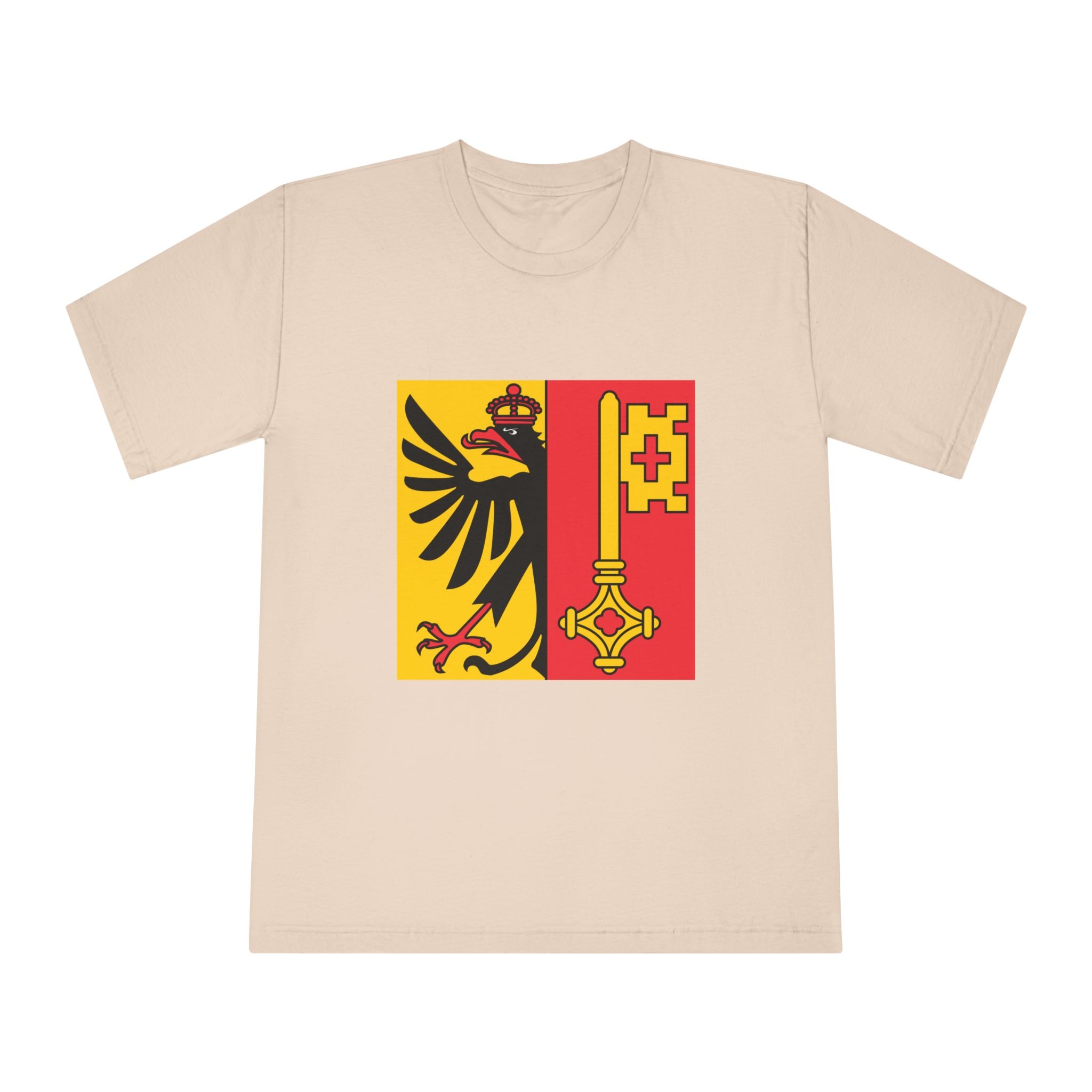 Flag of Canton of Geneva Unisex Classic Crewneck T Shirt - Image 9