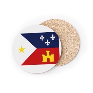 Louisiana State Flag With Symbolic Elements Coasters