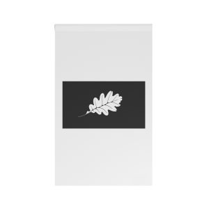 Stylized White Oak Leaf Black Background House Banner
