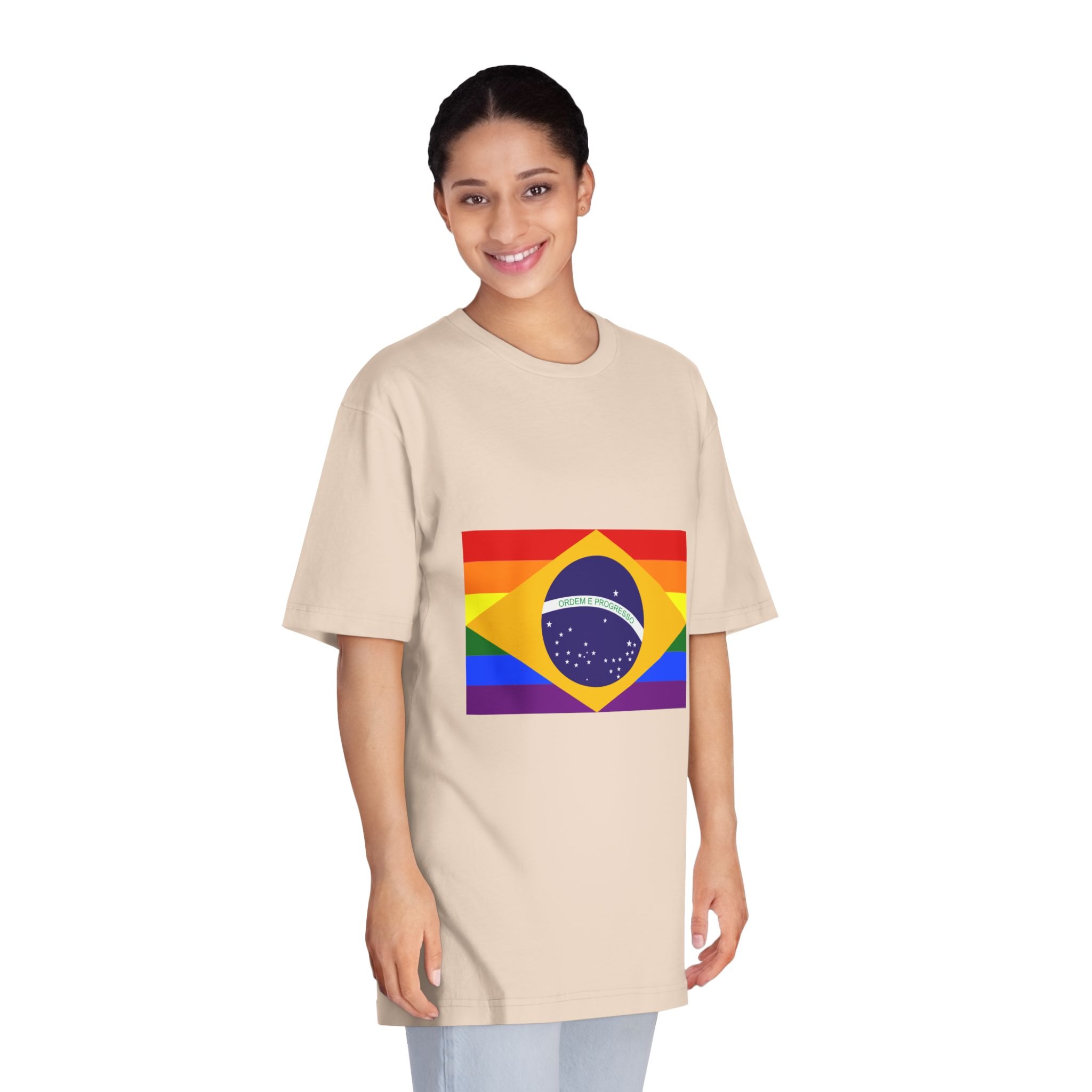 Brazil Gay Flag Unisex Classic Crewneck T Shirt - Image 11