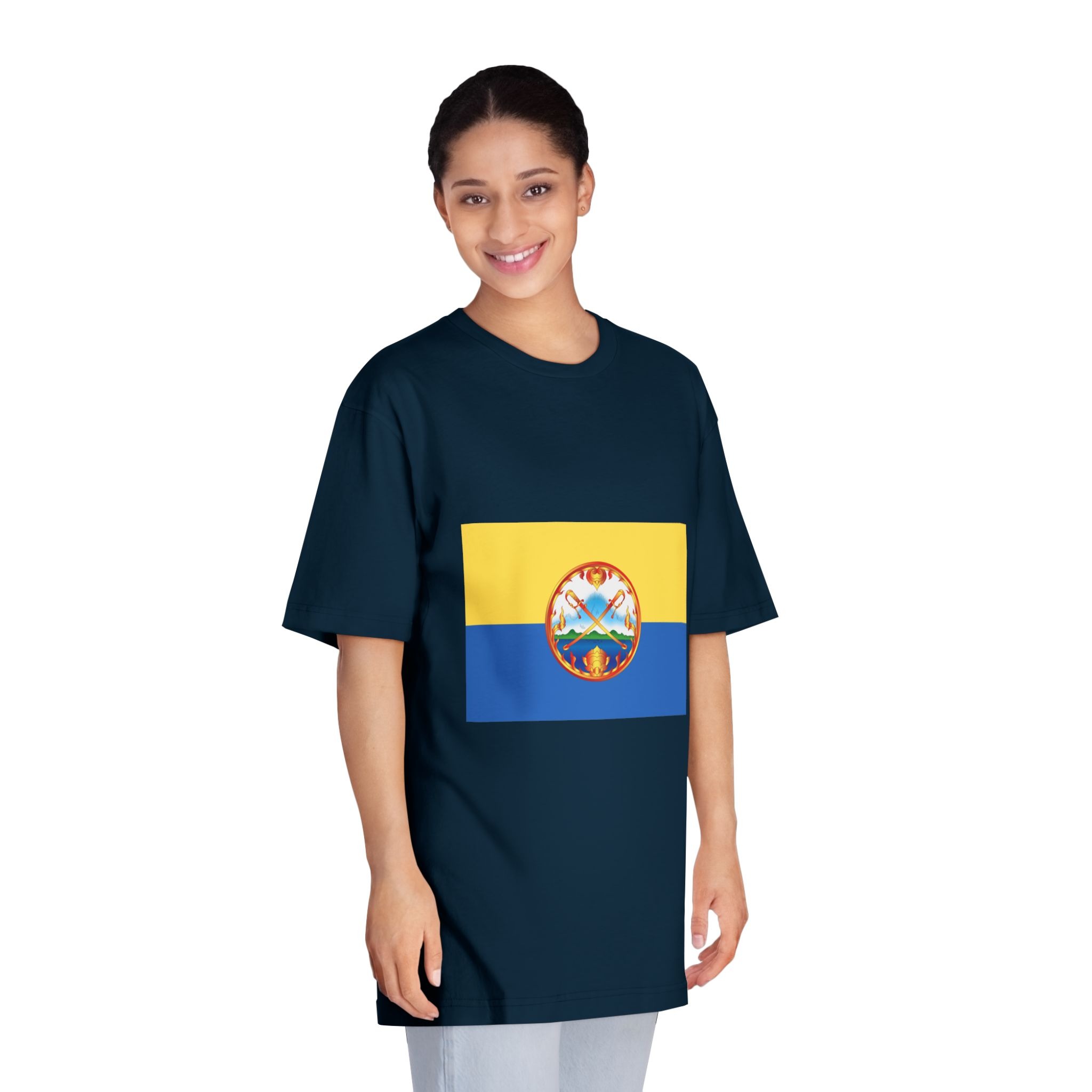 Flag of Krabi (blue Yellow) Unisex Classic Crewneck T Shirt - Image 19