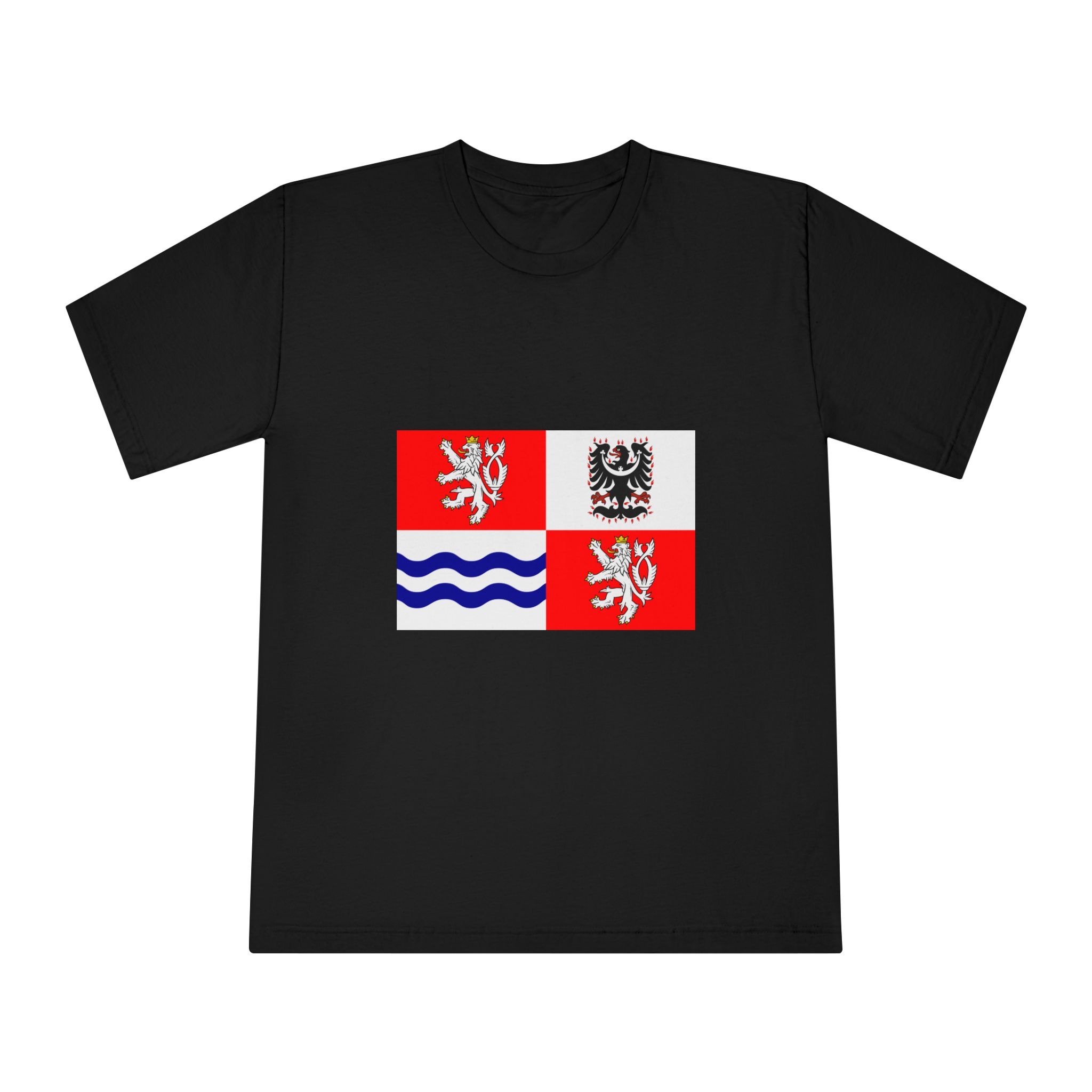 Flag of Central Bohemian Region Unisex Classic Crewneck T Shirt - Image 5