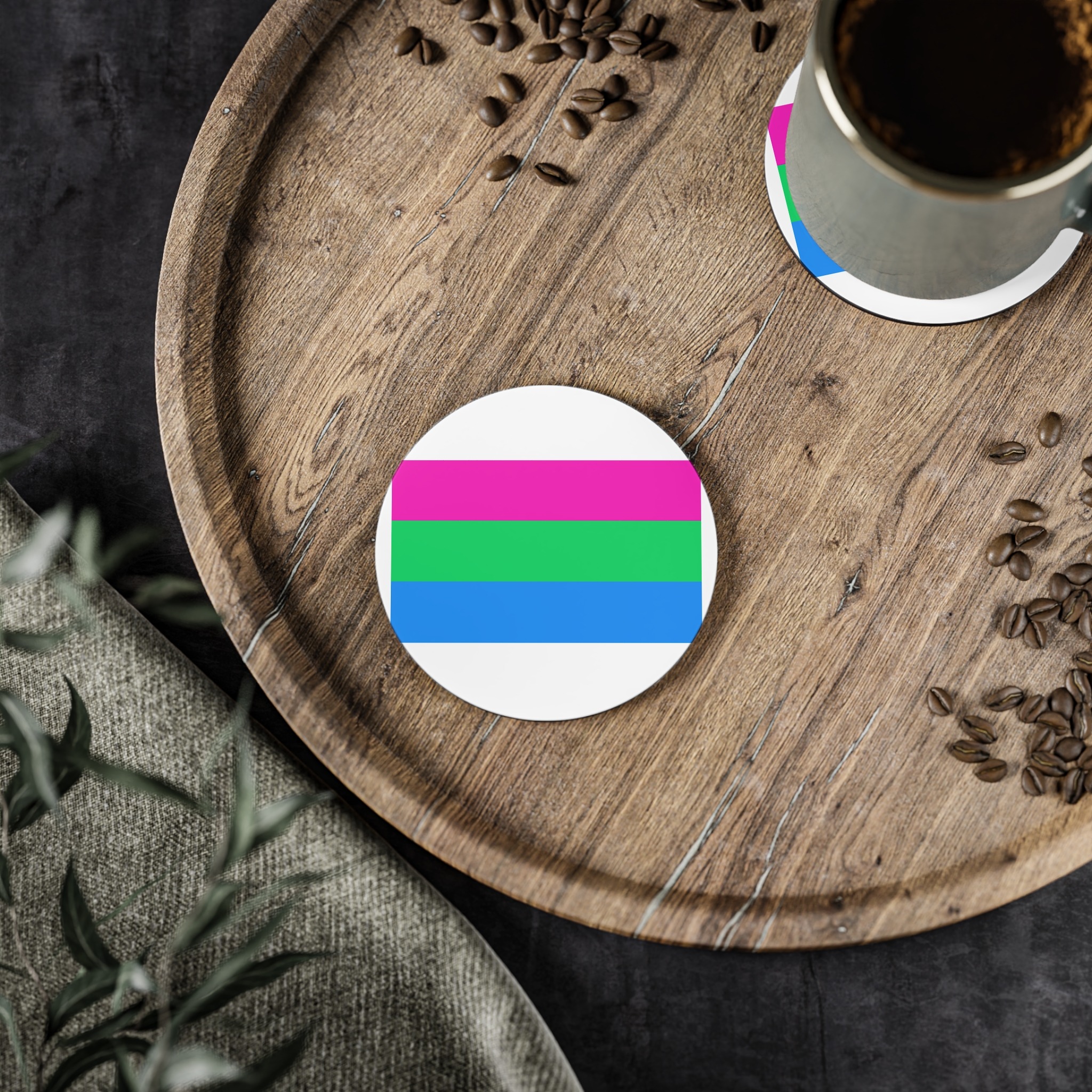 Polysexuality Pride Flag Coasters - Image 2