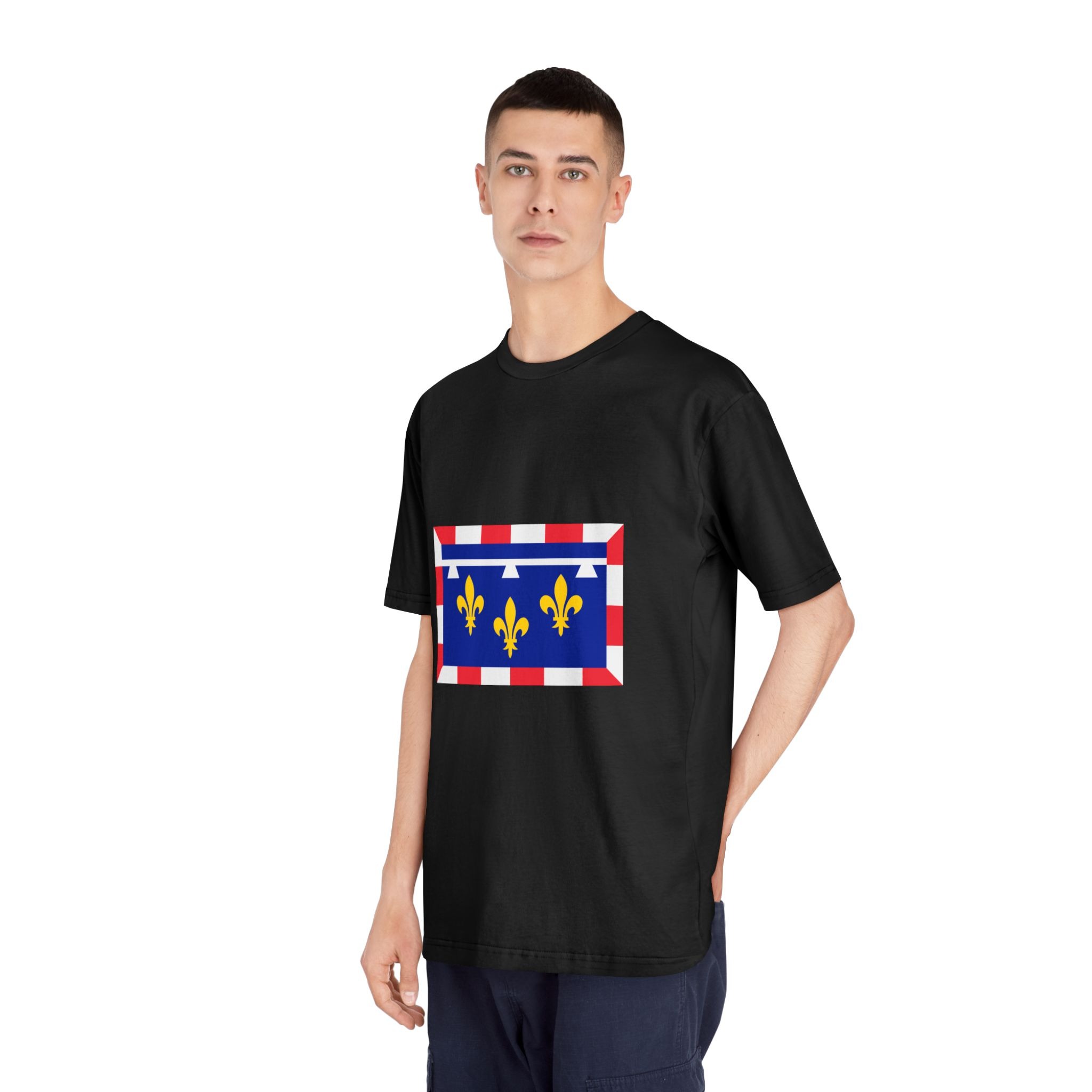 Flag of Centre Val de Loire Unisex Classic Crewneck T Shirt - Image 8