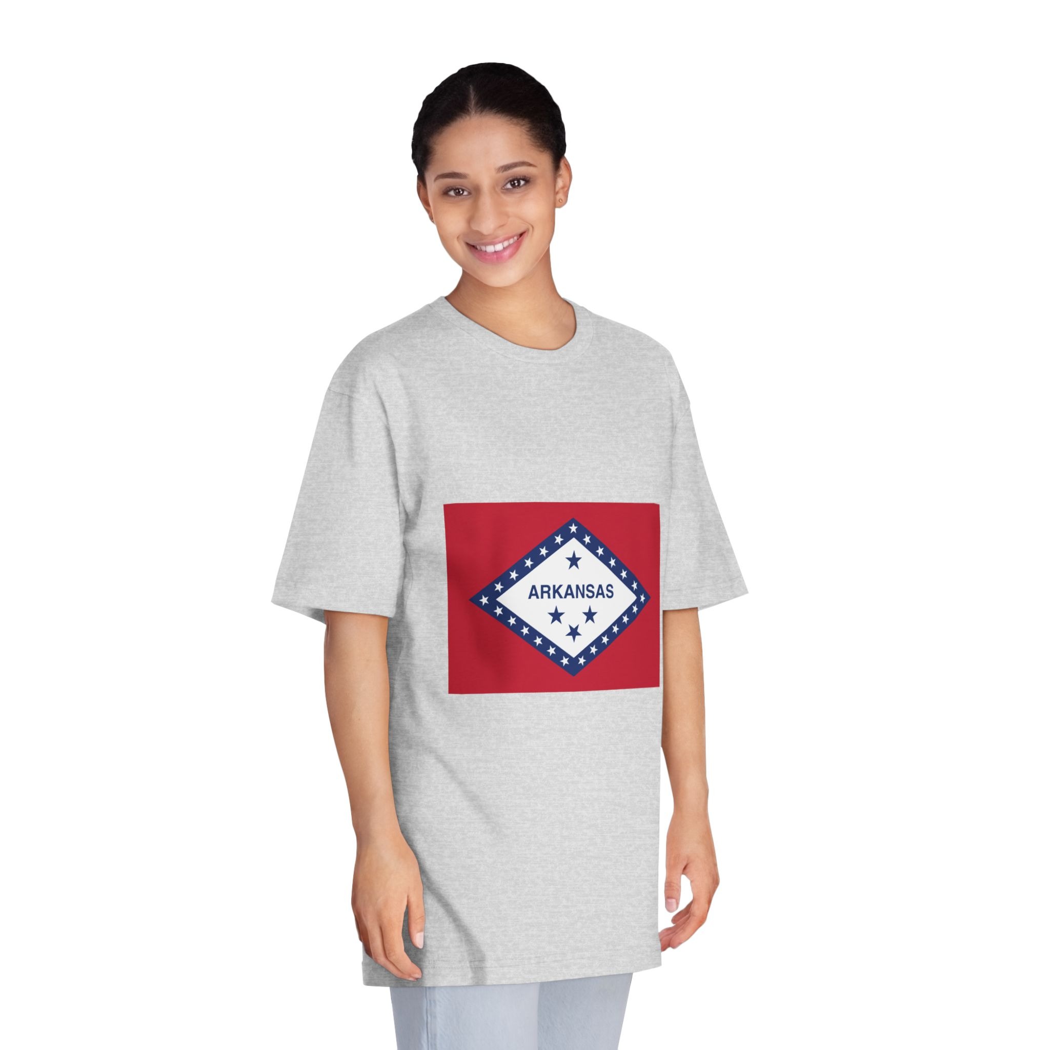 Flag of Arkansas Unisex Classic Crewneck T Shirt - Image 15