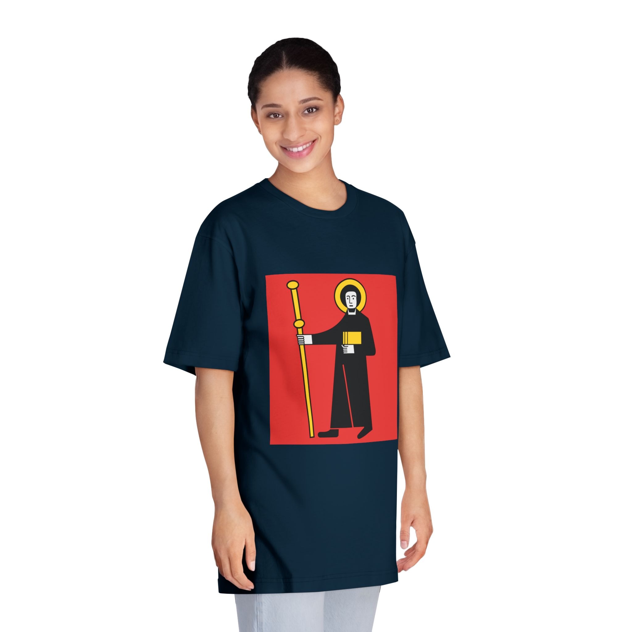 Flag of Canton of Glarus Unisex Classic Crewneck T Shirt - Image 19