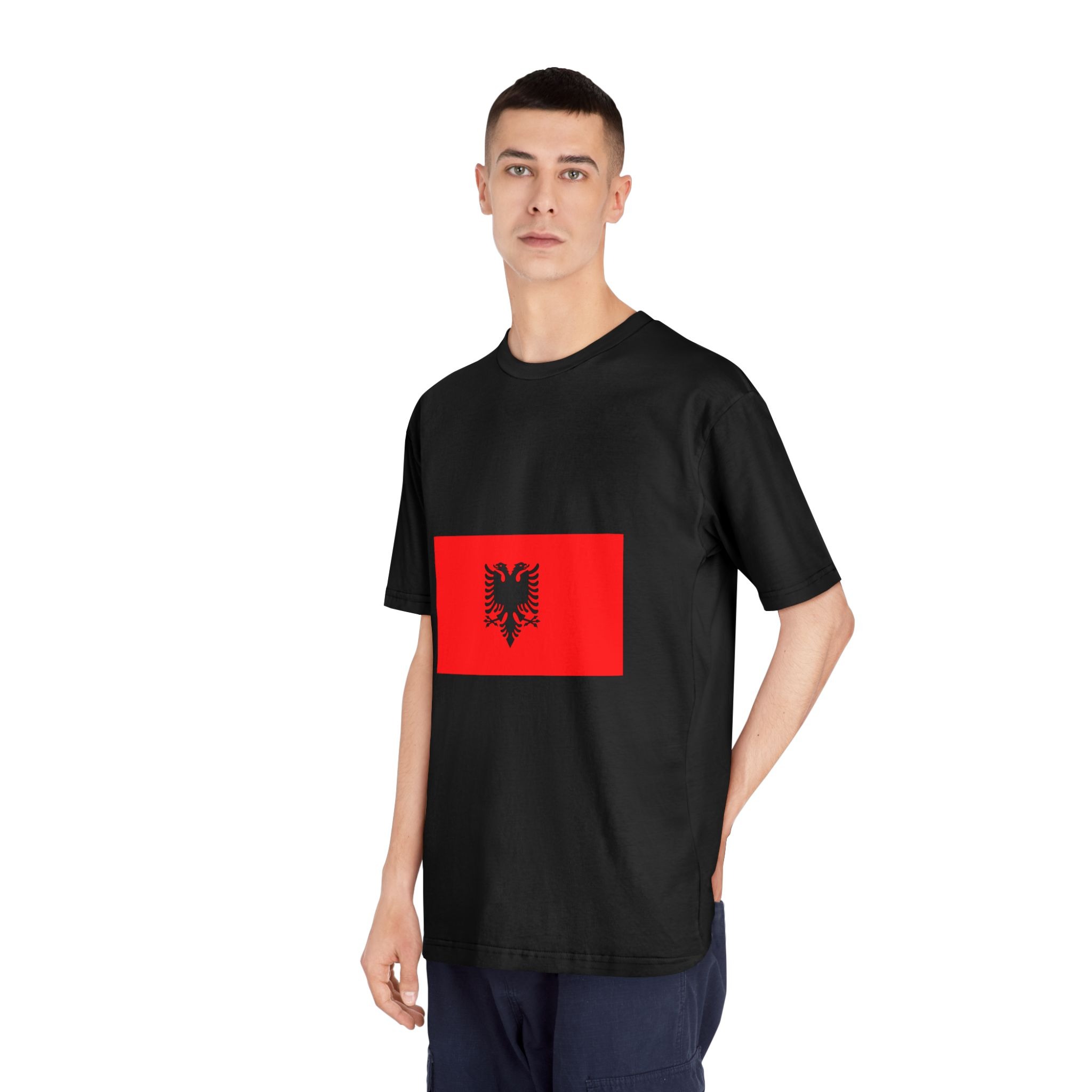 Albanian Flag Unisex Classic Crewneck T Shirt - Image 8