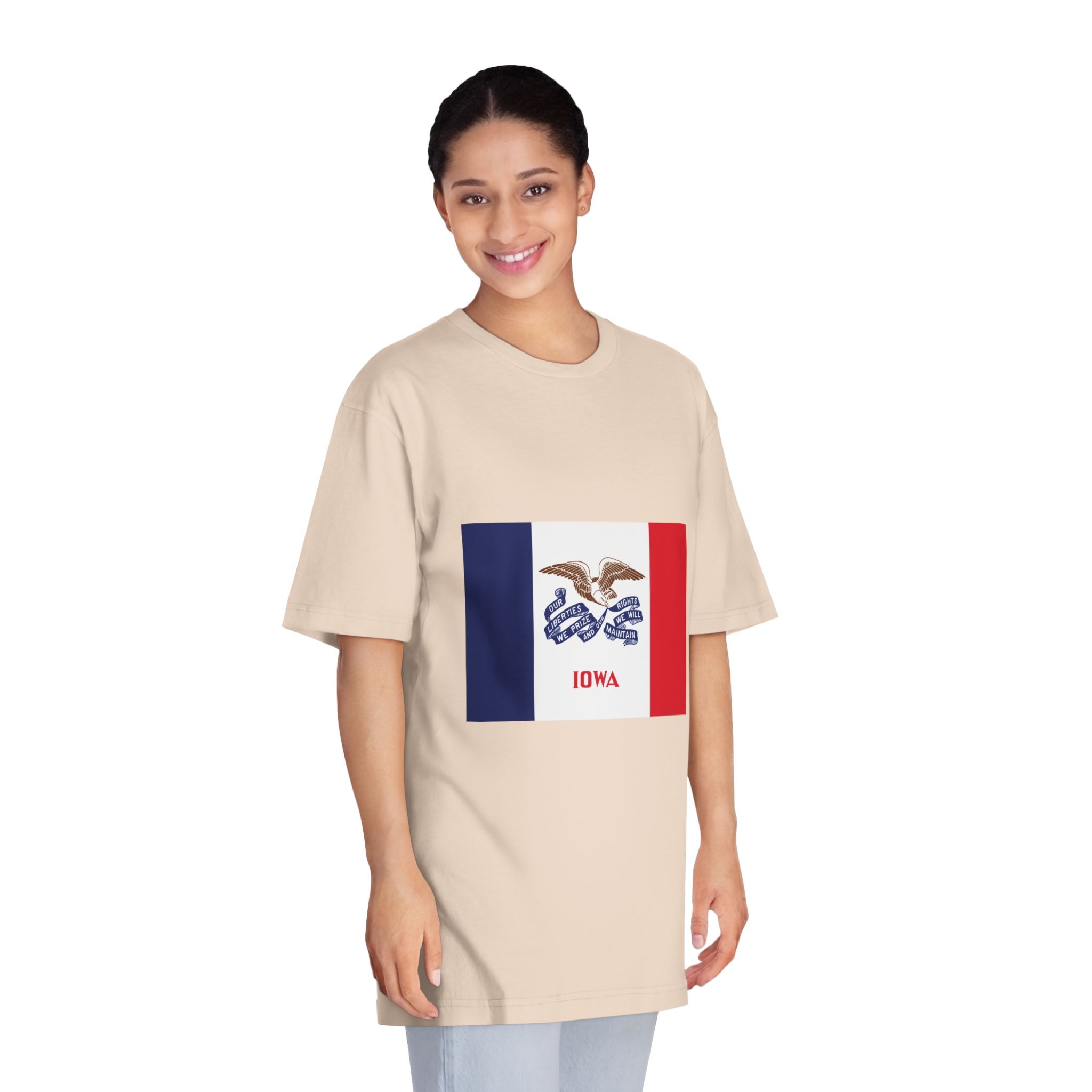 Flag of Iowa Unisex Classic Crewneck T Shirt - Image 11