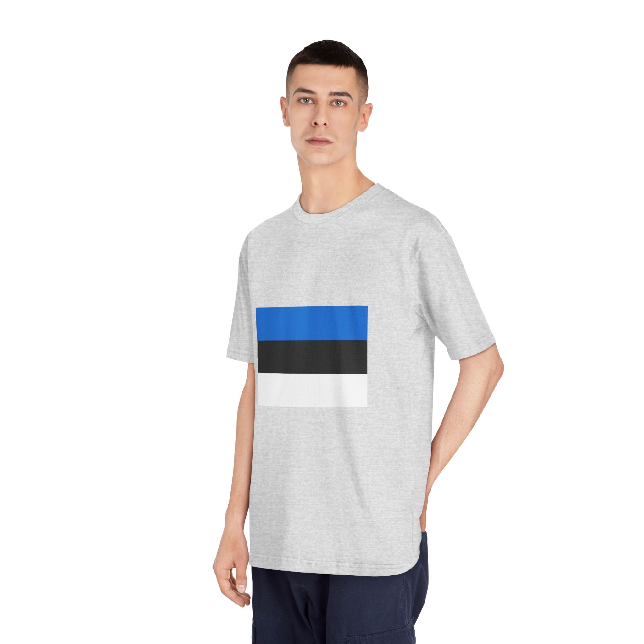 Flag of Estonia Unisex Classic Crewneck T Shirt - Image 16