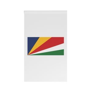 Seychelles National Flag Multicolor Diagonal Stripes Blue Yellow Red White Green House Banner