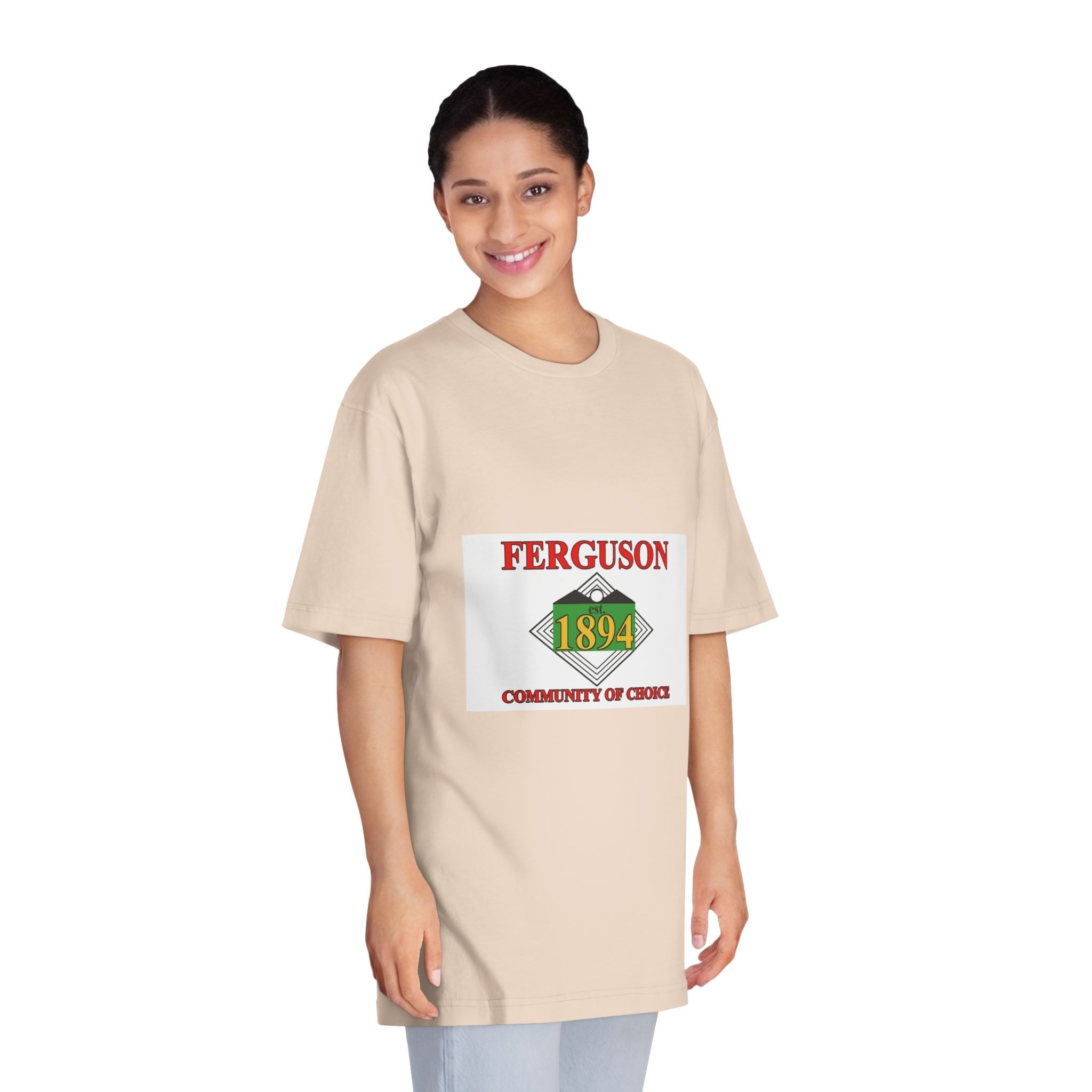 Flag of Ferguson, Missouri Unisex Classic Crewneck T Shirt - Image 11