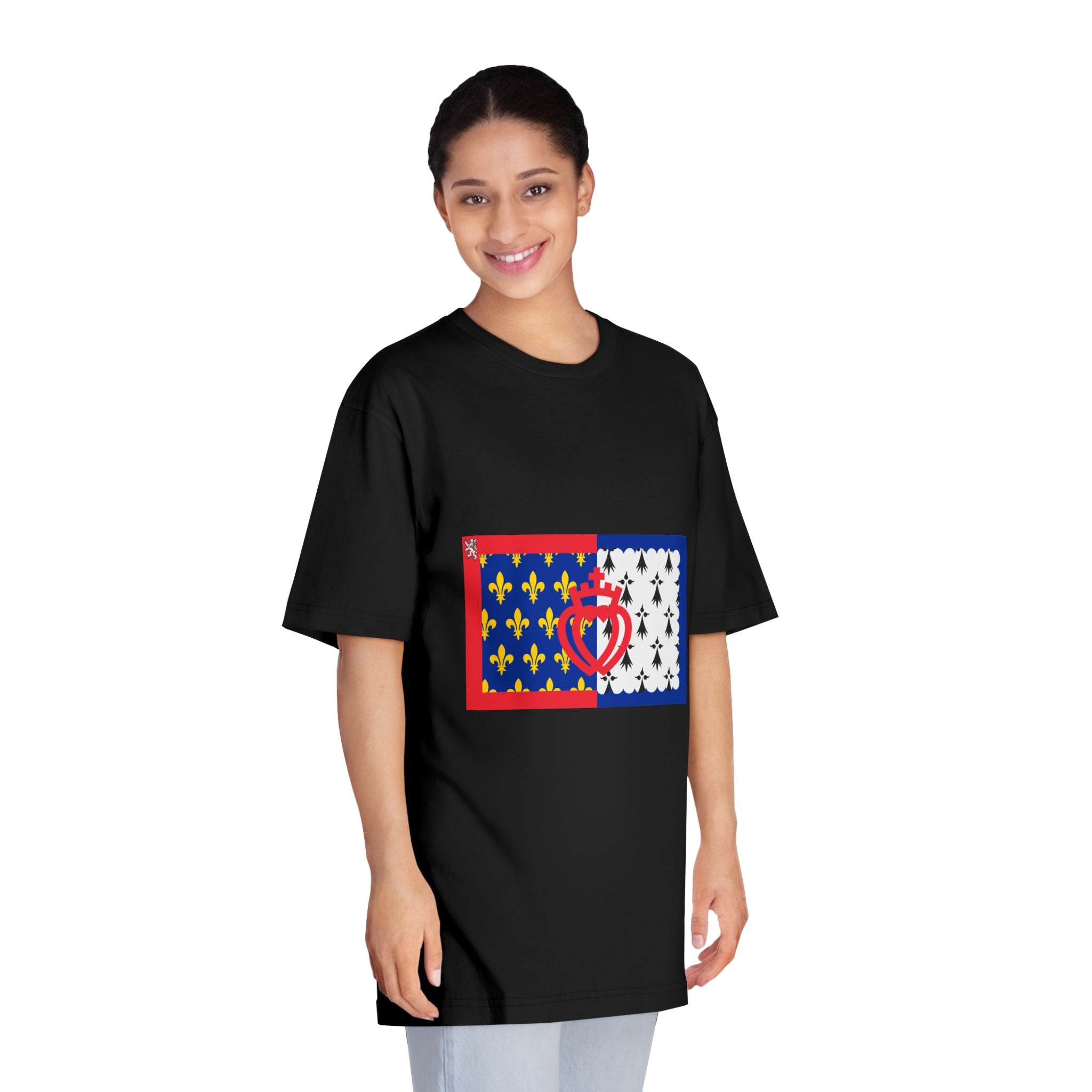 Cultural Flag of Pays de La Loire Unisex Classic Crewneck T Shirt - Image 7
