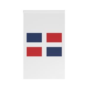 Civil Ensign Dominican Republic Red White Blue Maritime Flag With Coat Arms House Banner