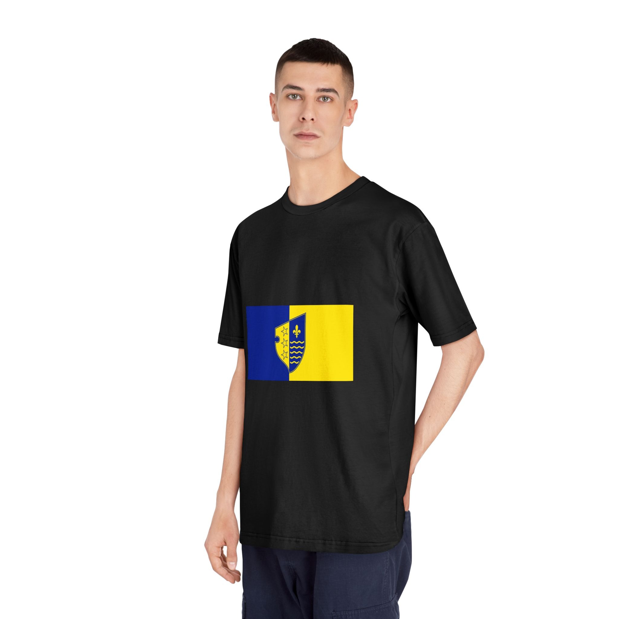 Flag of Bosnian Podrinje Unisex Classic Crewneck T Shirt - Image 8