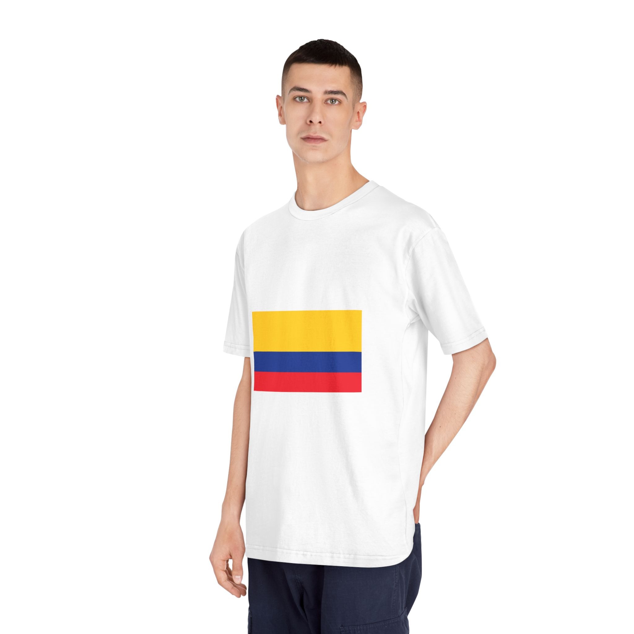 Colombia Flag Unisex Classic Crewneck T Shirt - Image 4