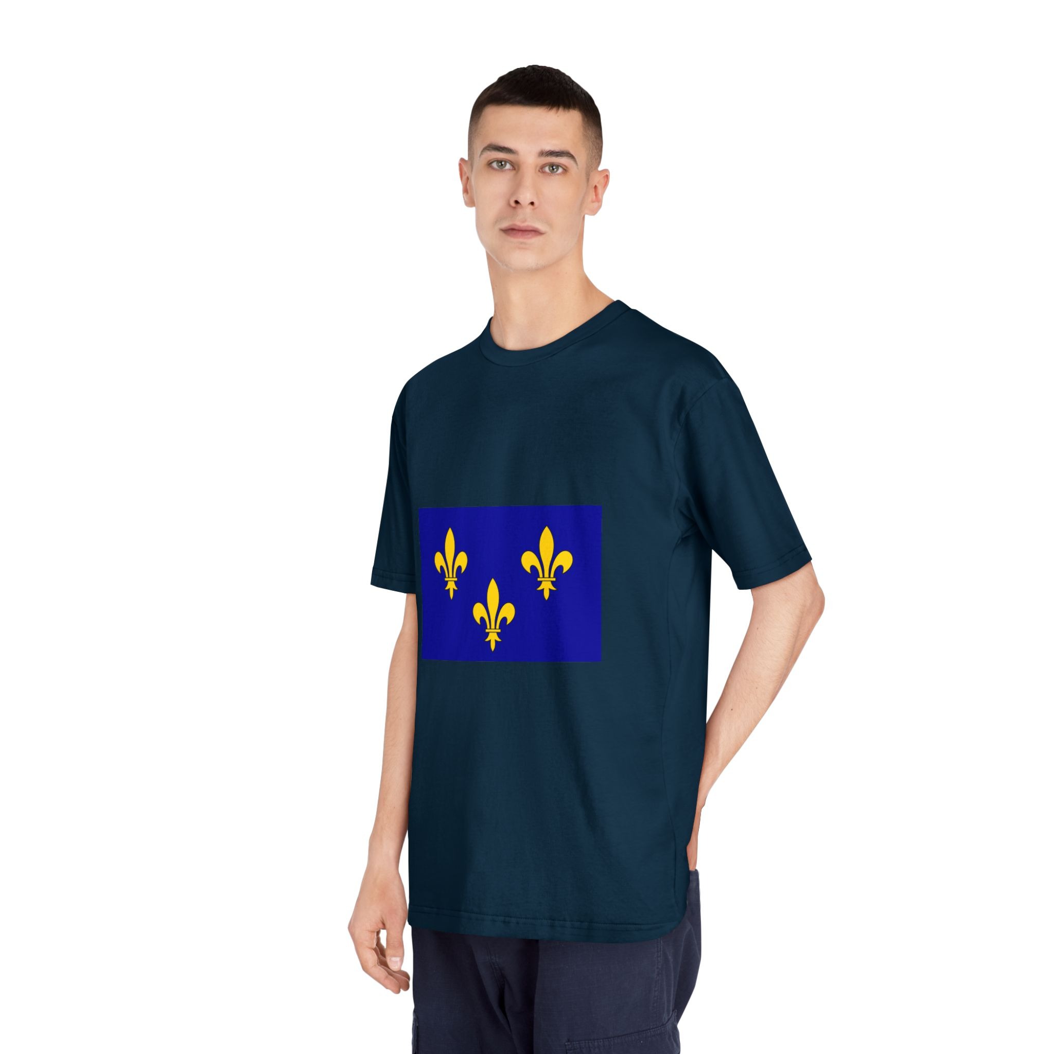 Cultural Flag of Île de France Unisex Classic Crewneck T Shirt - Image 20