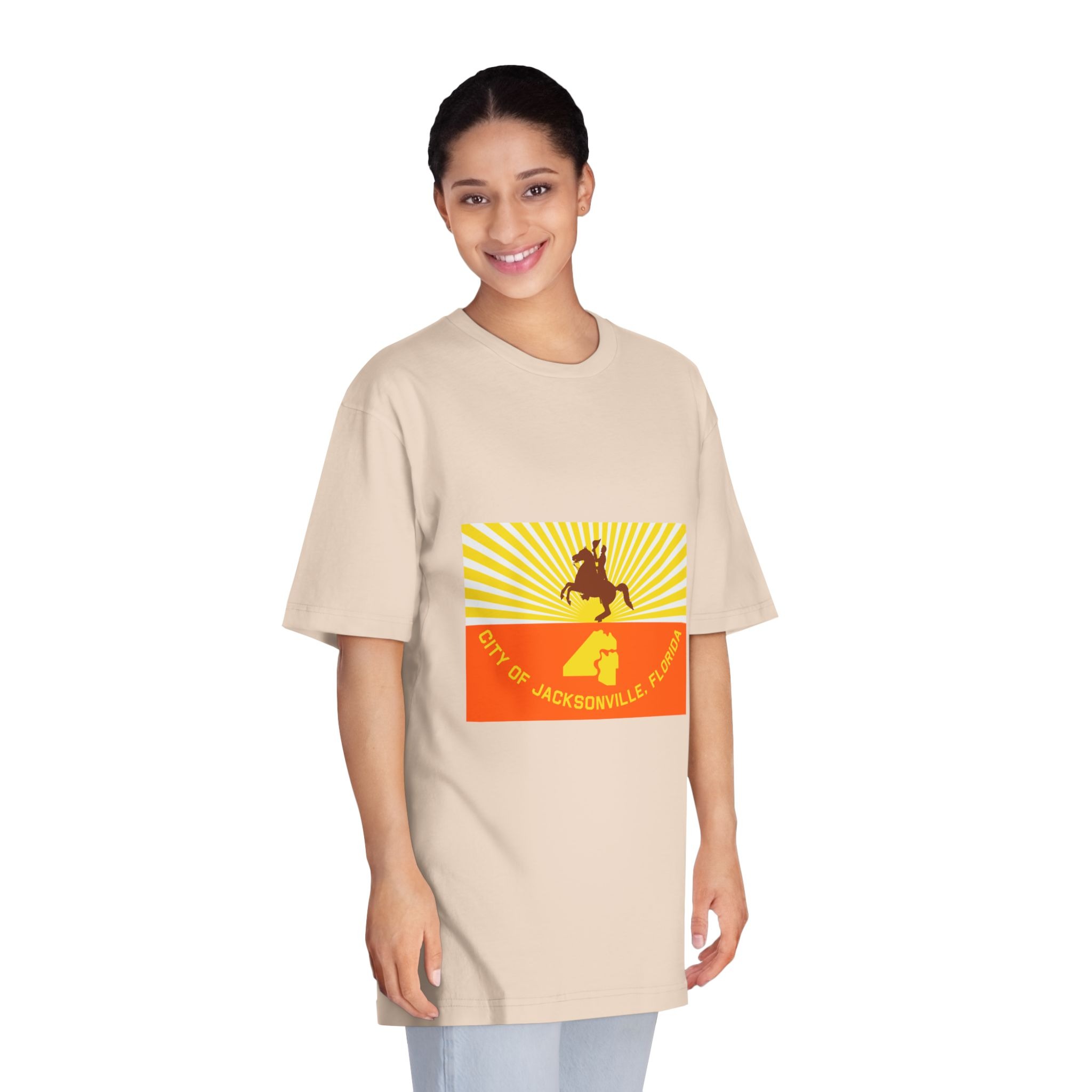 Flag of Jacksonville, Florida Unisex Classic Crewneck T Shirt - Image 11