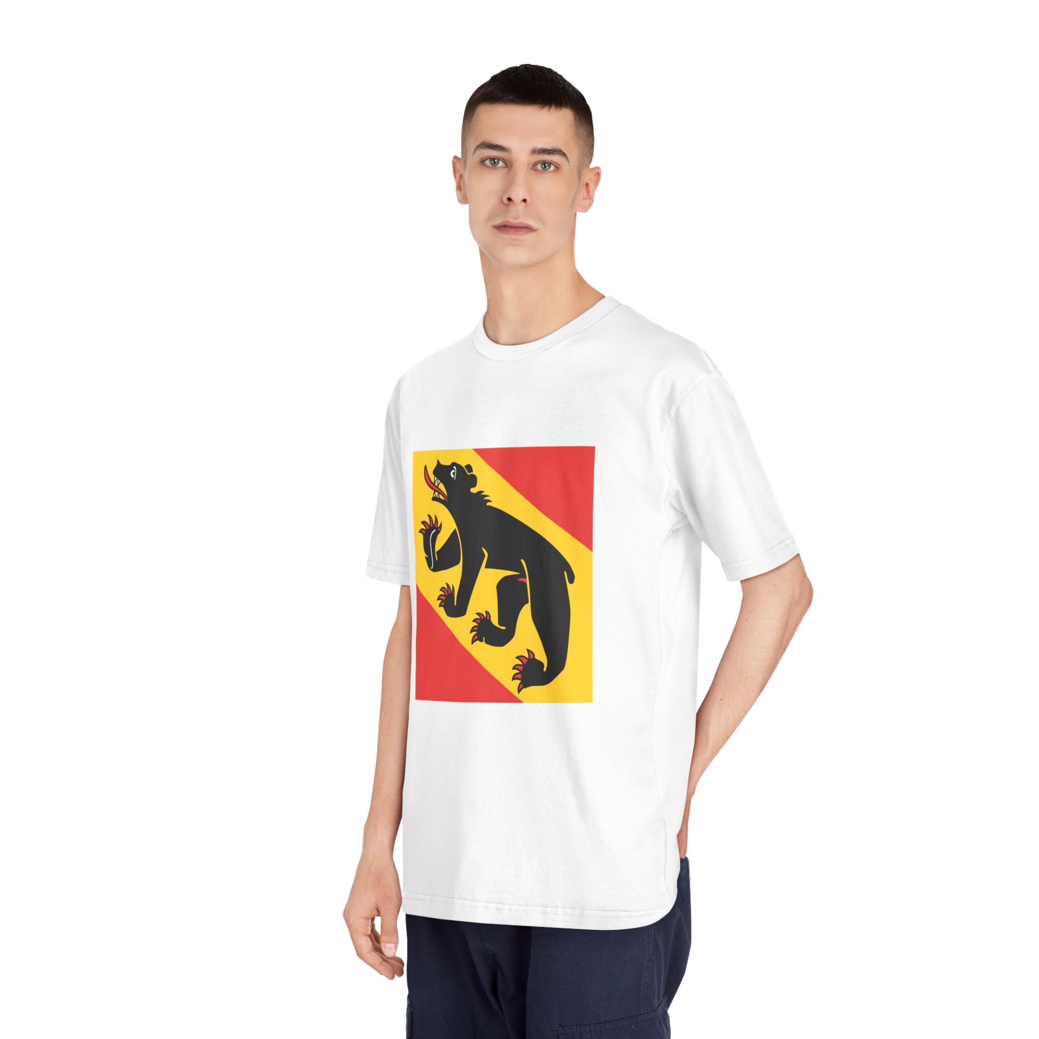 Flag of Canton of Bern Unisex Classic Crewneck T Shirt - Image 4