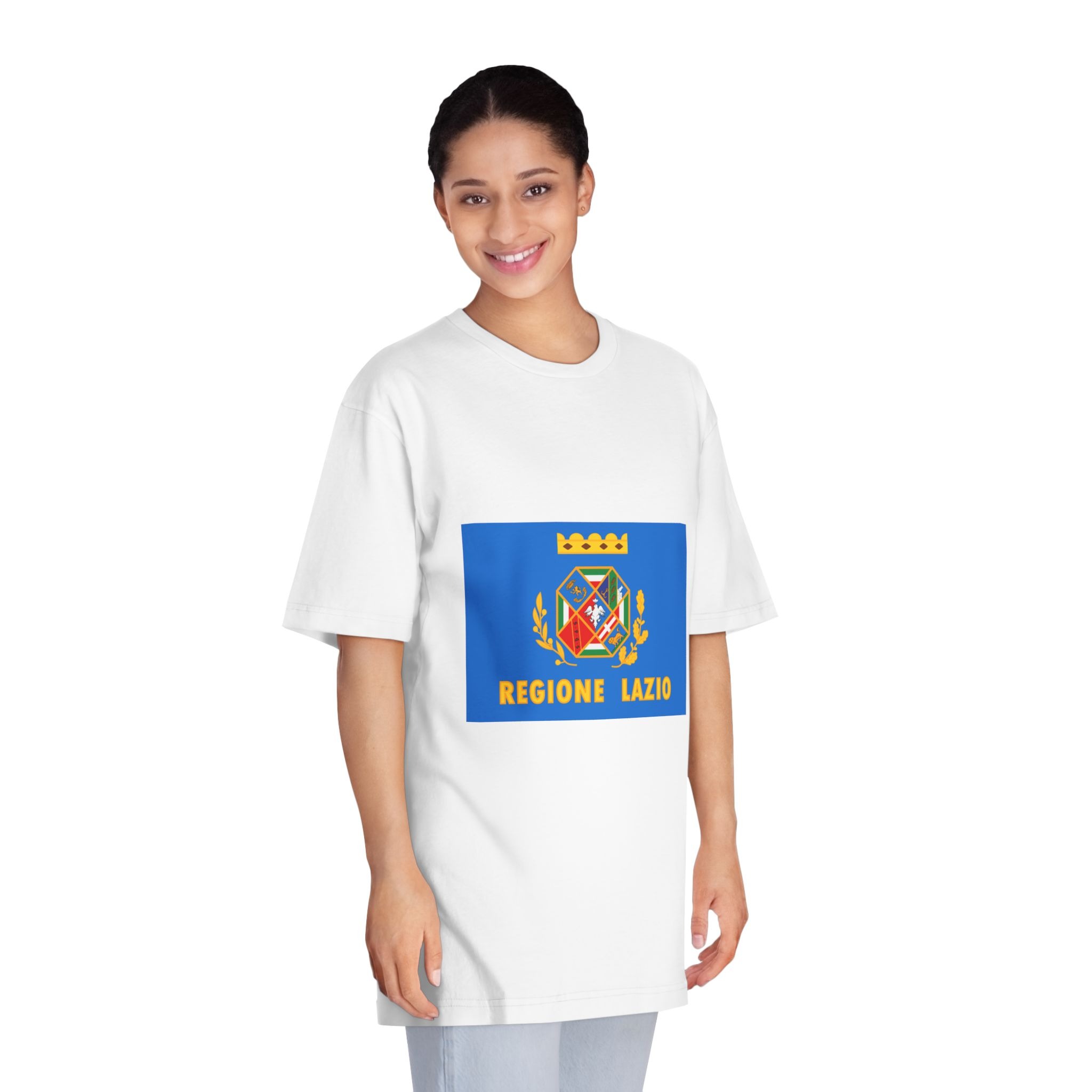 Flag of Lazio Unisex Classic Crewneck T Shirt - Image 3