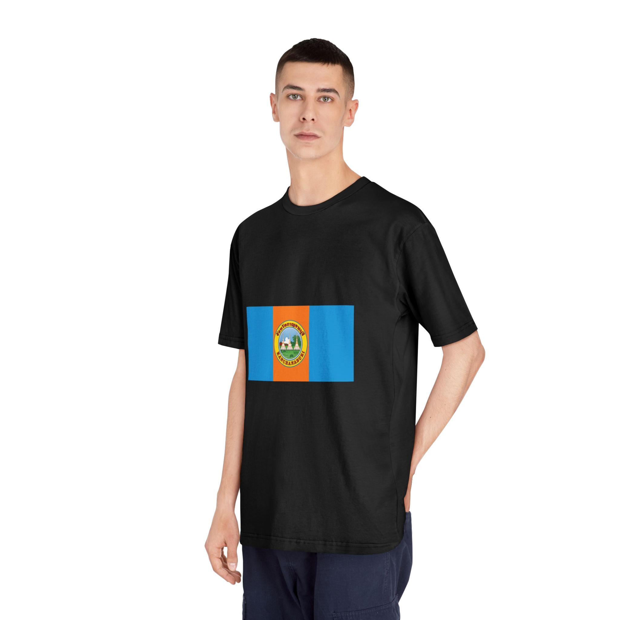Flag of Kanchanaburi Province (2 1) Unisex Classic Crewneck T Shirt - Image 8