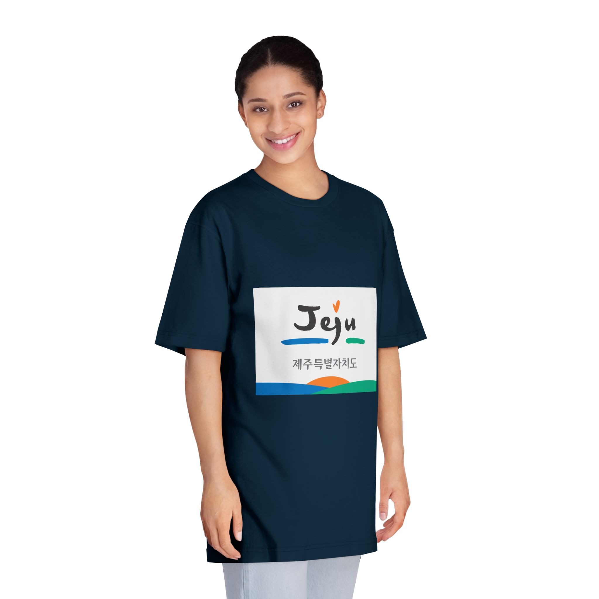 Flag of Jeju Province Unisex Classic Crewneck T Shirt - Image 19