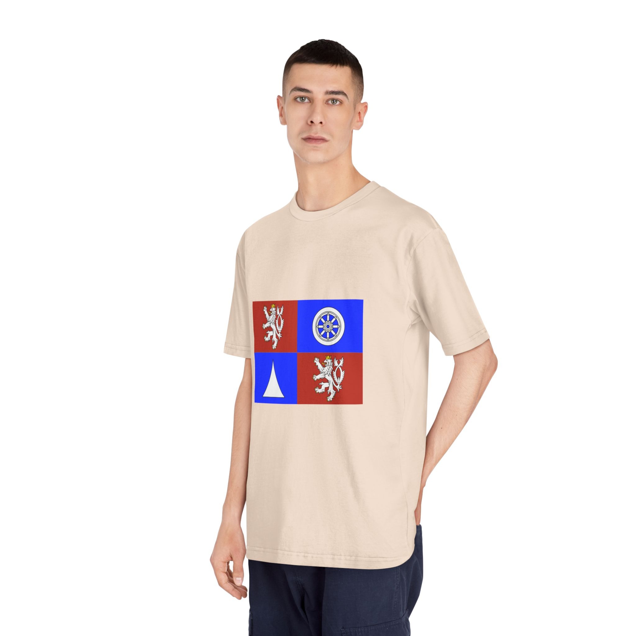 Flag of Liberec Region Unisex Classic Crewneck T Shirt - Image 12