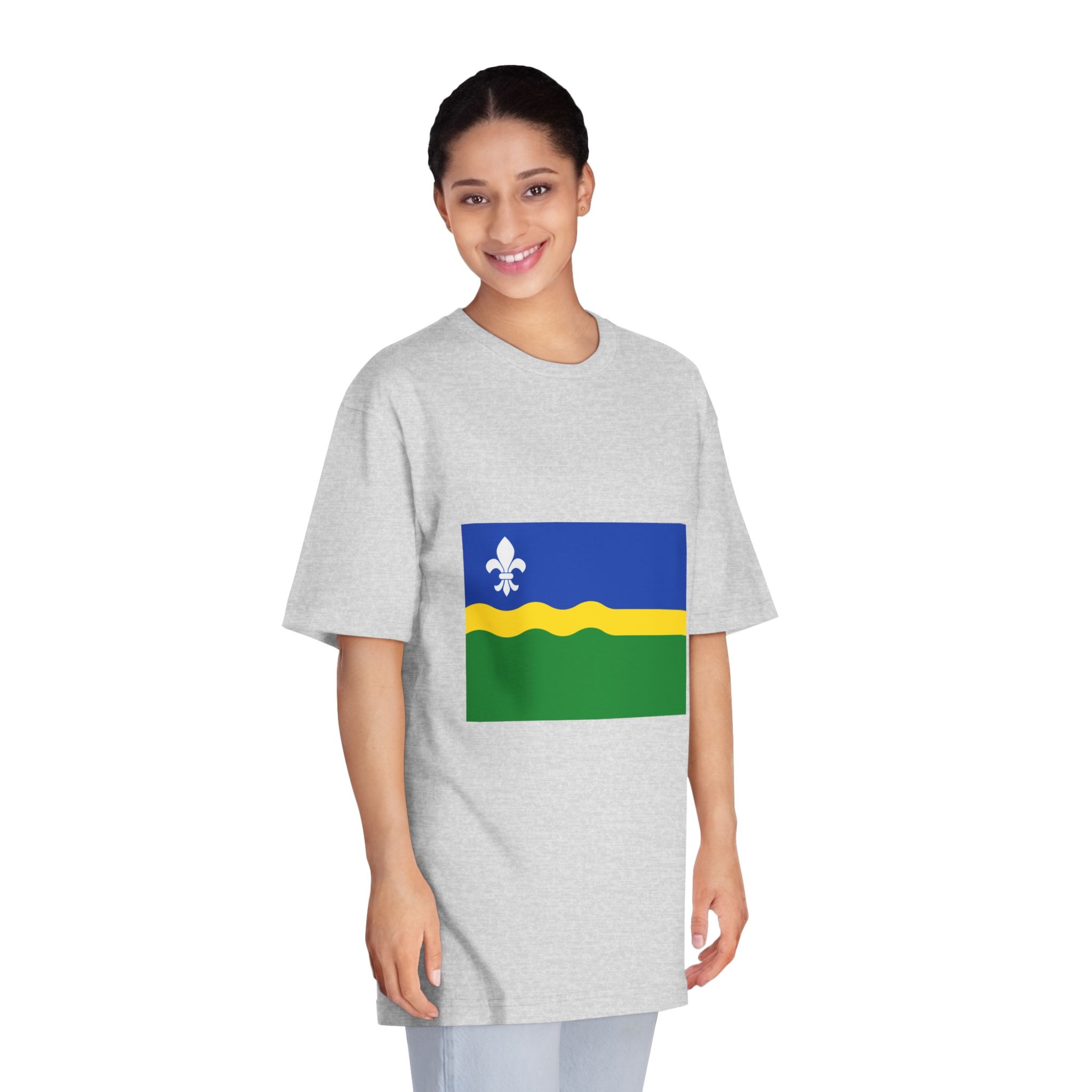 Flag of Flevoland Unisex Classic Crewneck T Shirt - Image 15