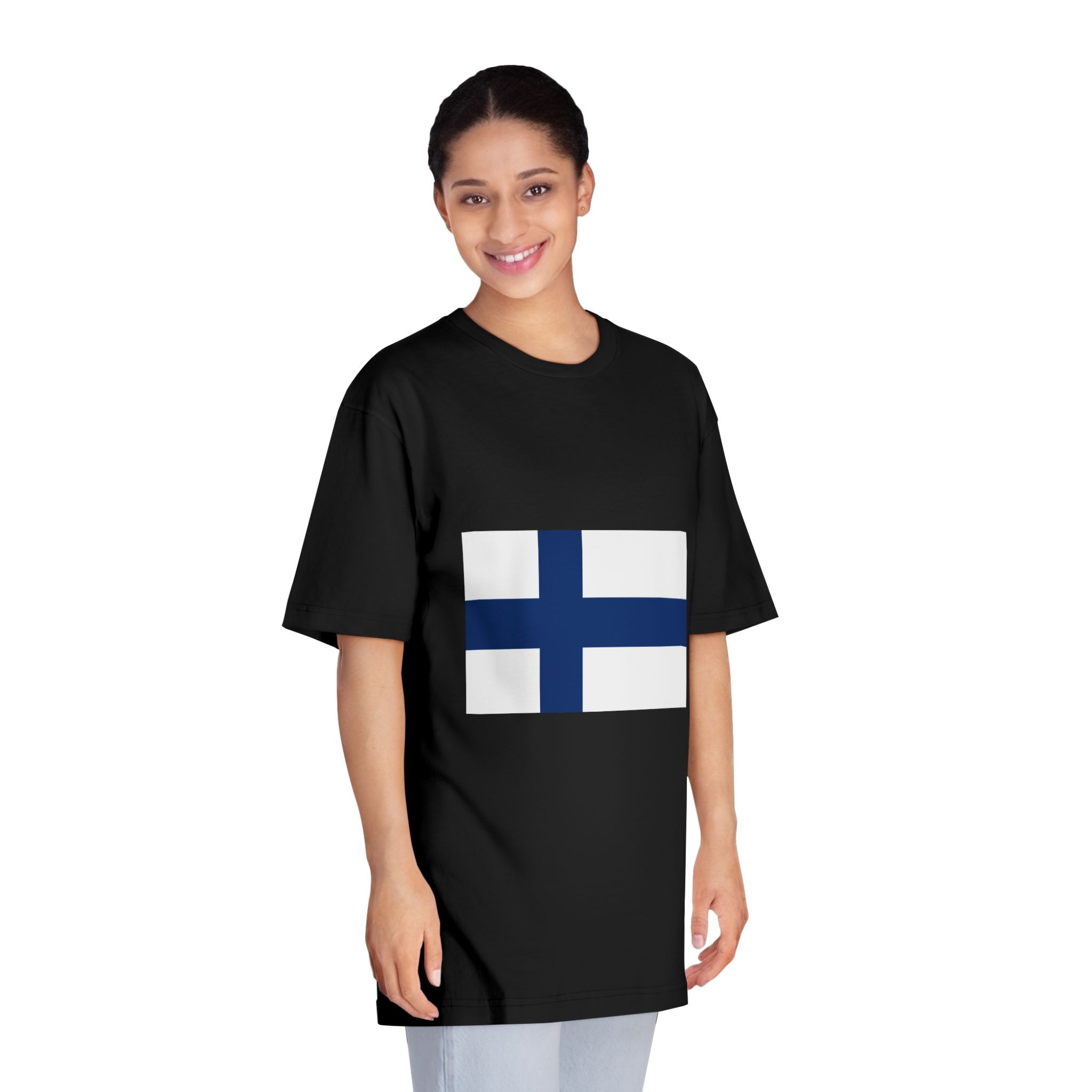 Flag of Finland Unisex Classic Crewneck T Shirt - Image 7