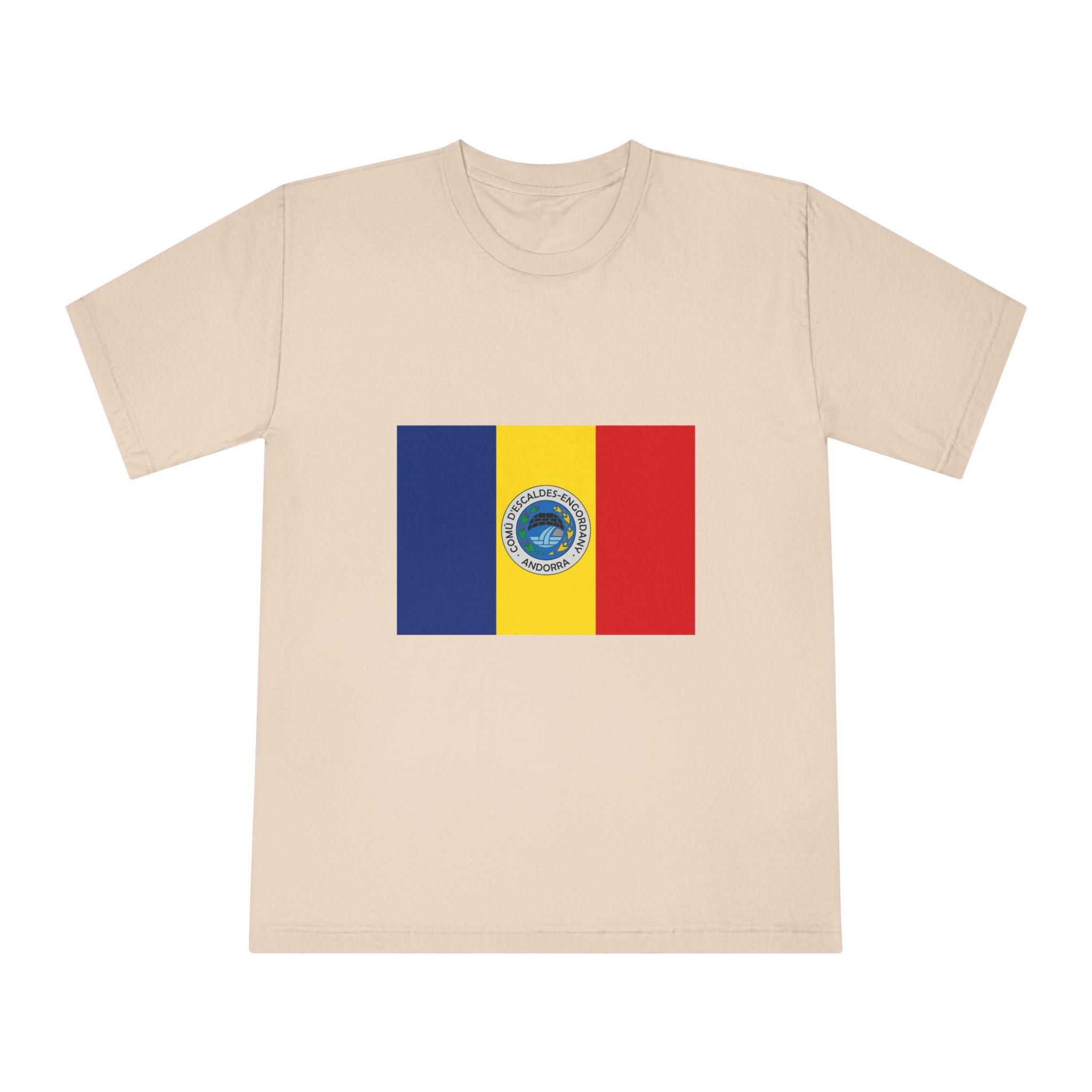 Bandera de Escaldes Engordany Unisex Classic Crewneck T Shirt - Image 9
