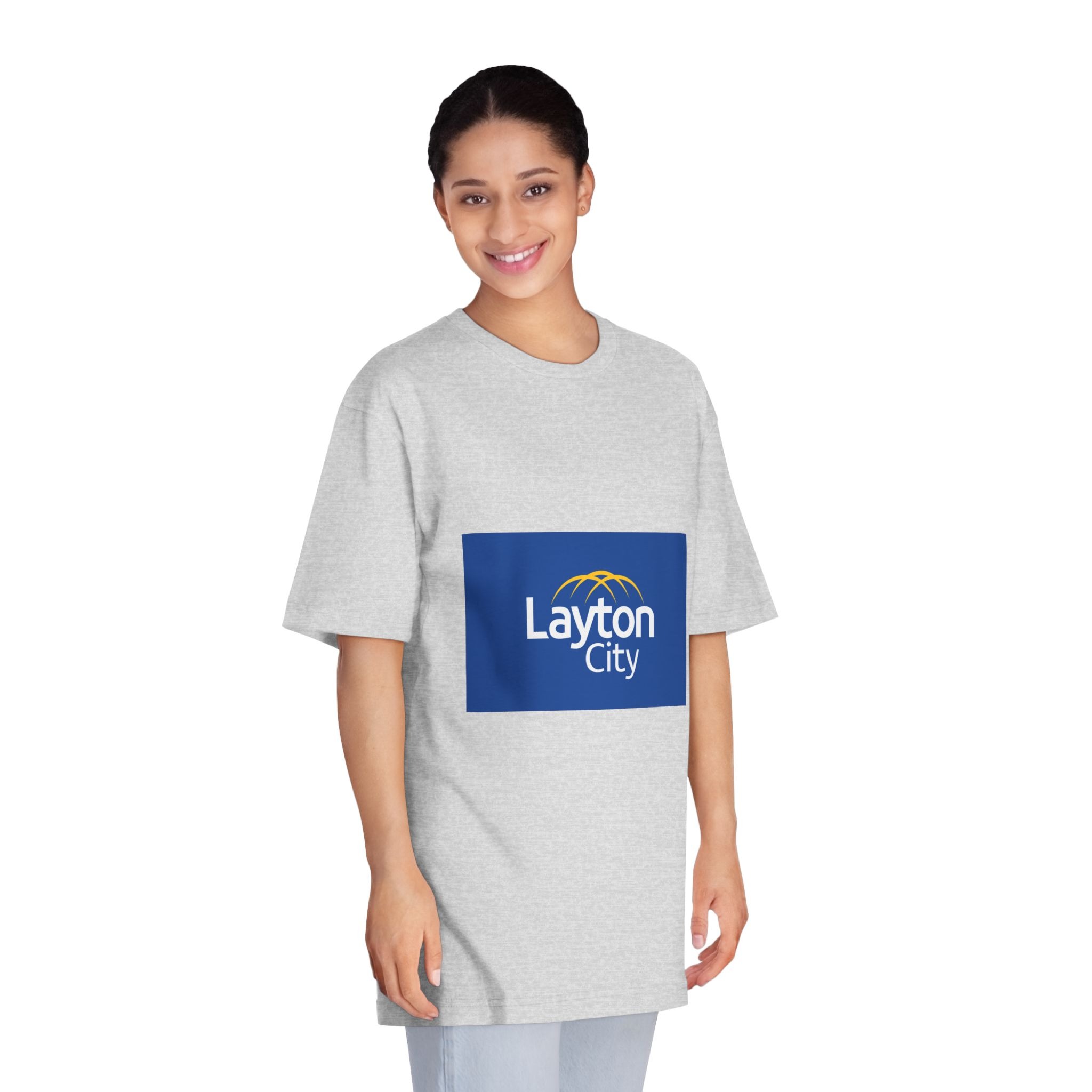 Flag of Layton, Utah Unisex Classic Crewneck T Shirt - Image 15