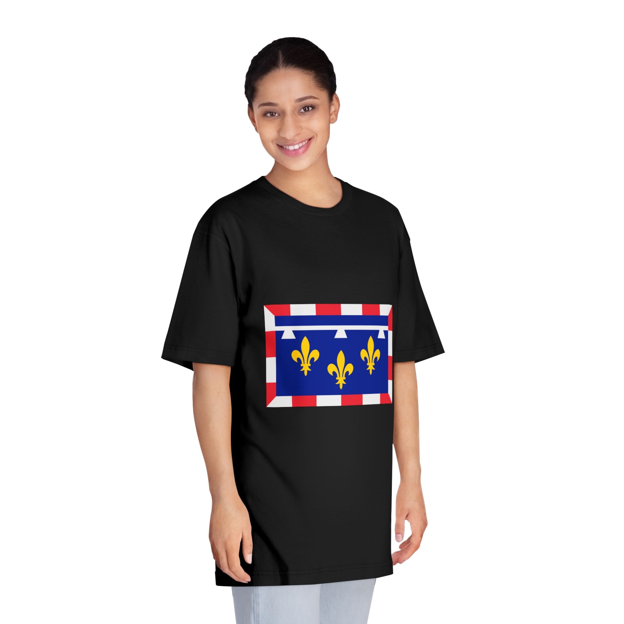 Flag of Centre Val de Loire Unisex Classic Crewneck T Shirt - Image 7