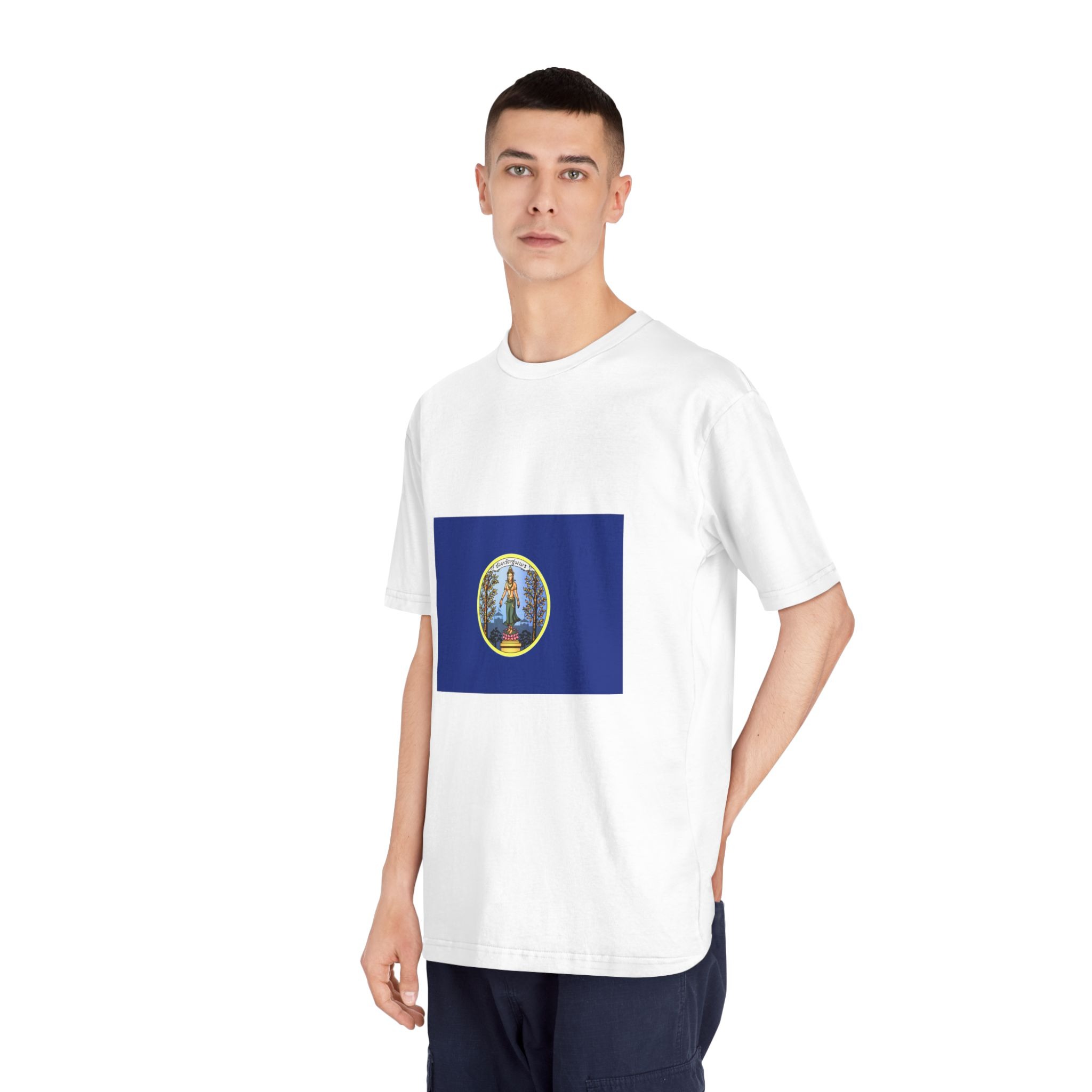 Flag Chomphon Province Unisex Classic Crewneck T Shirt - Image 4