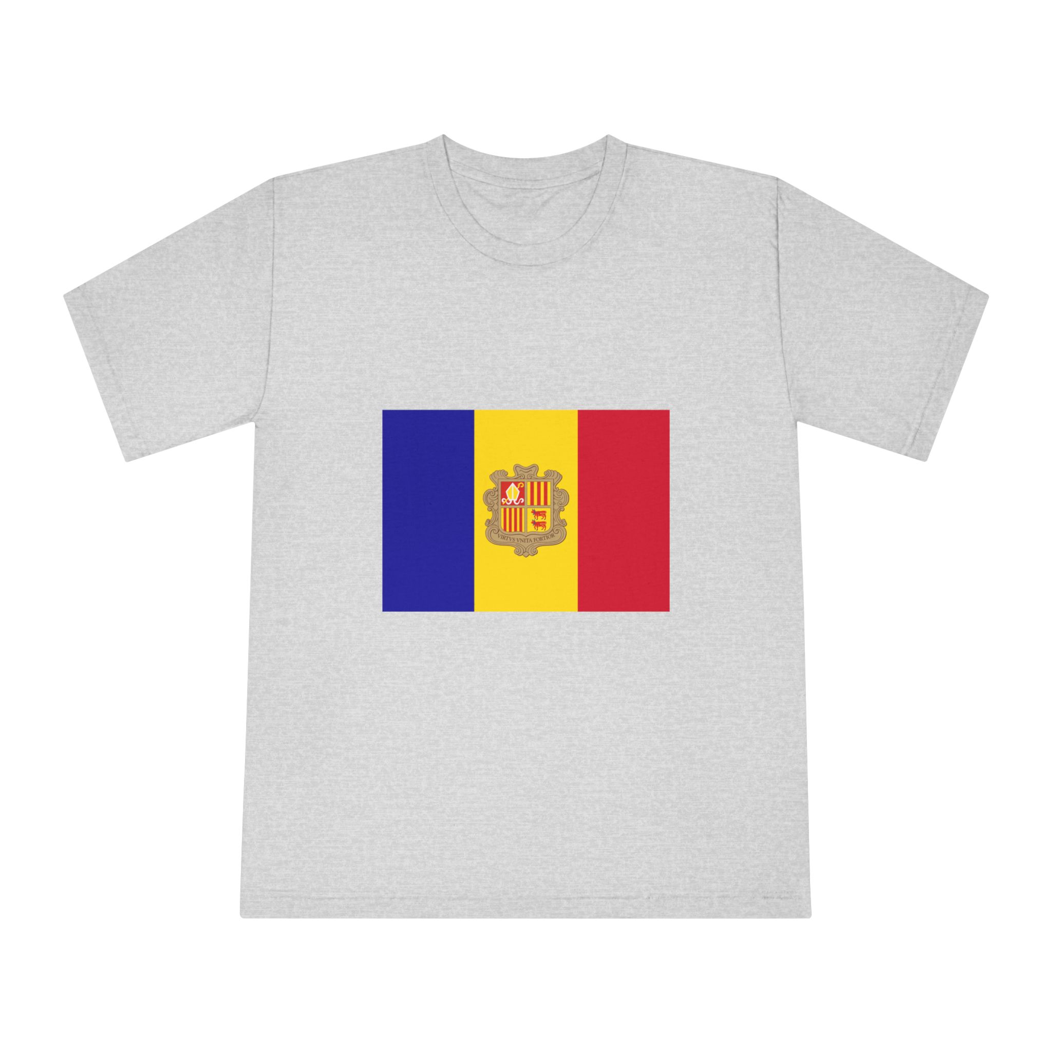 Flag of Andorra Unisex Classic Crewneck T Shirt - Image 13
