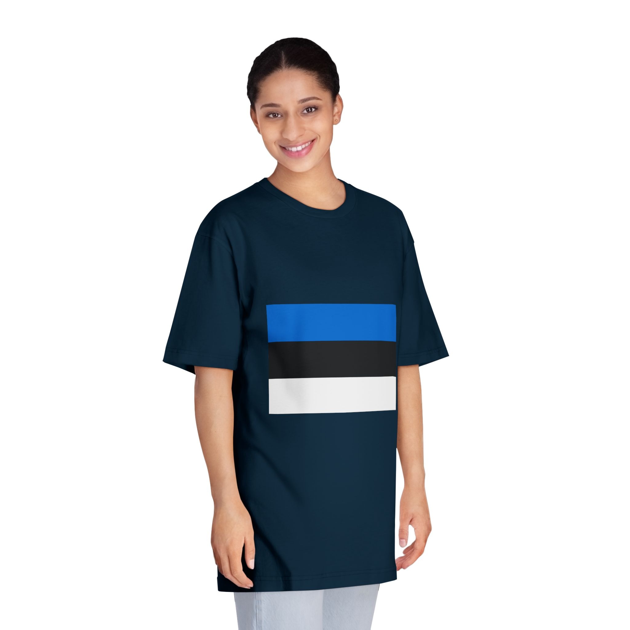 Flag of Estonia Unisex Classic Crewneck T Shirt - Image 19