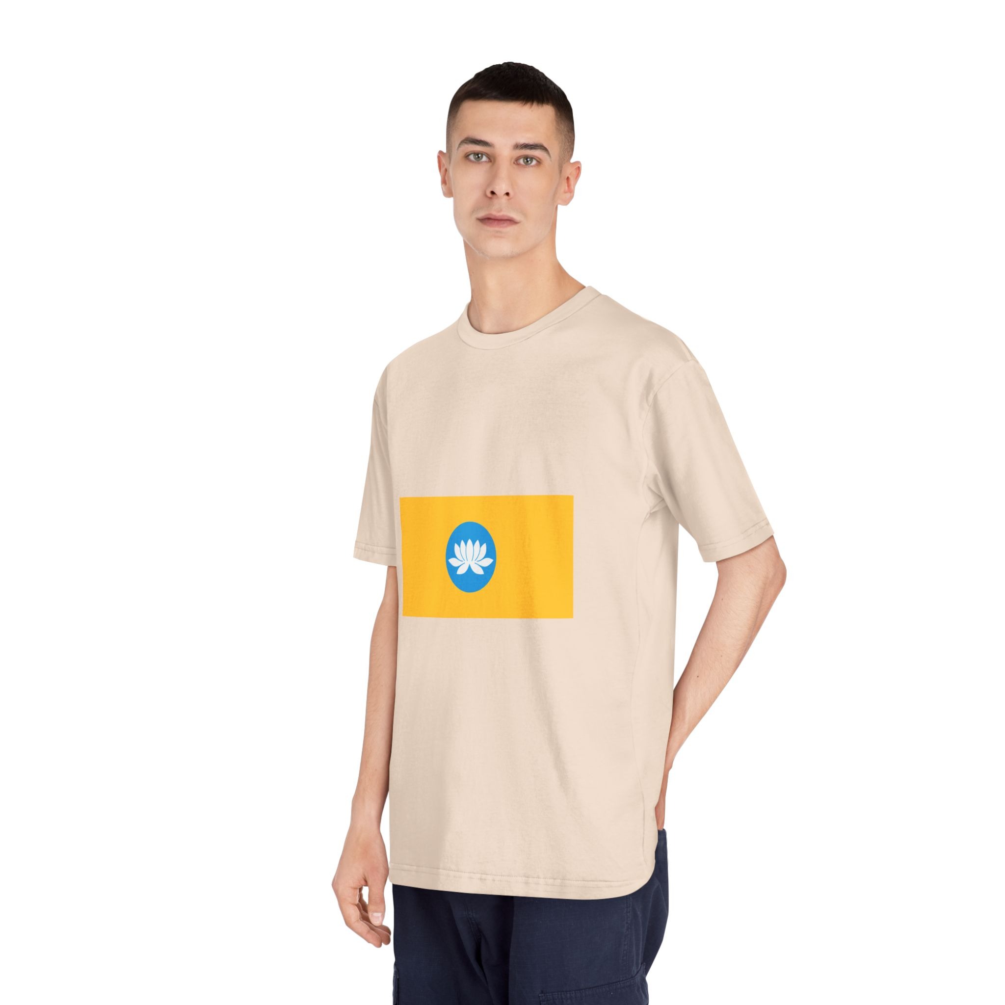 Flag of Kalmykia Unisex Classic Crewneck T Shirt - Image 12