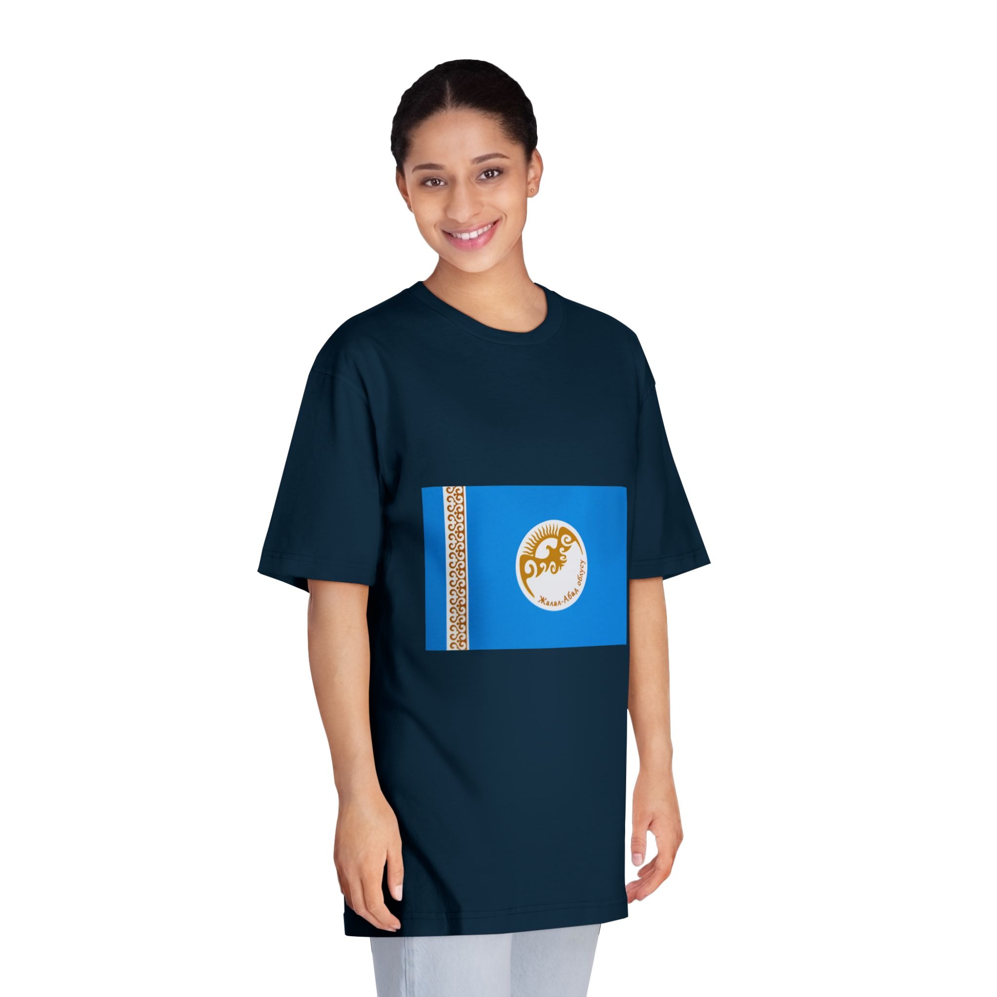 Flag of Jalal Abad Region Unisex Classic Crewneck T Shirt - Image 19