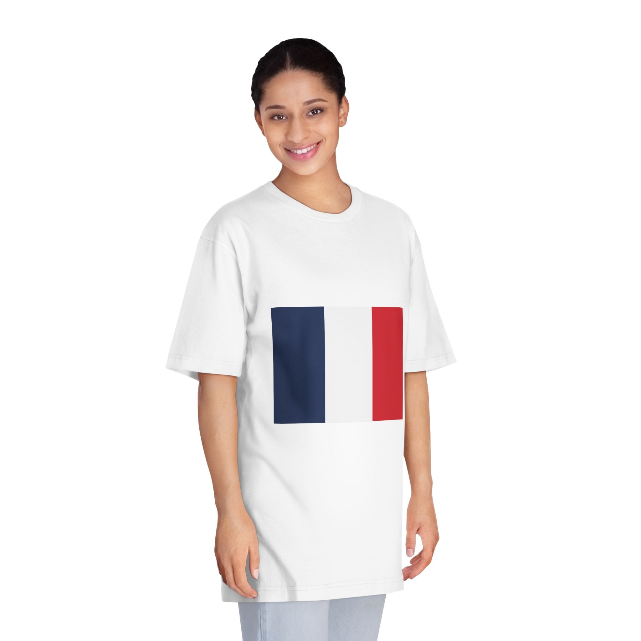 Flag of France Unisex Classic Crewneck T Shirt - Image 3