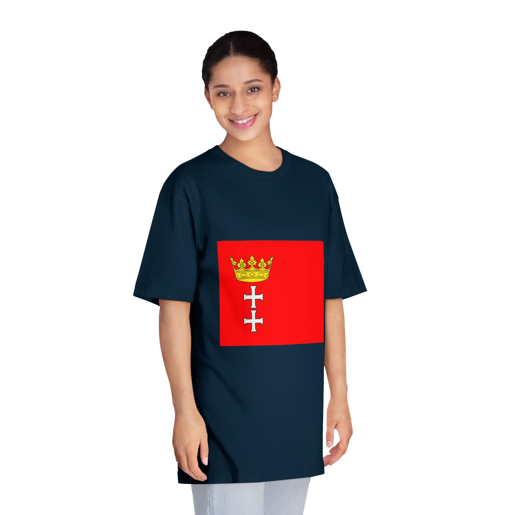 Flag of Gdansk Unisex Classic Crewneck T Shirt - Image 19