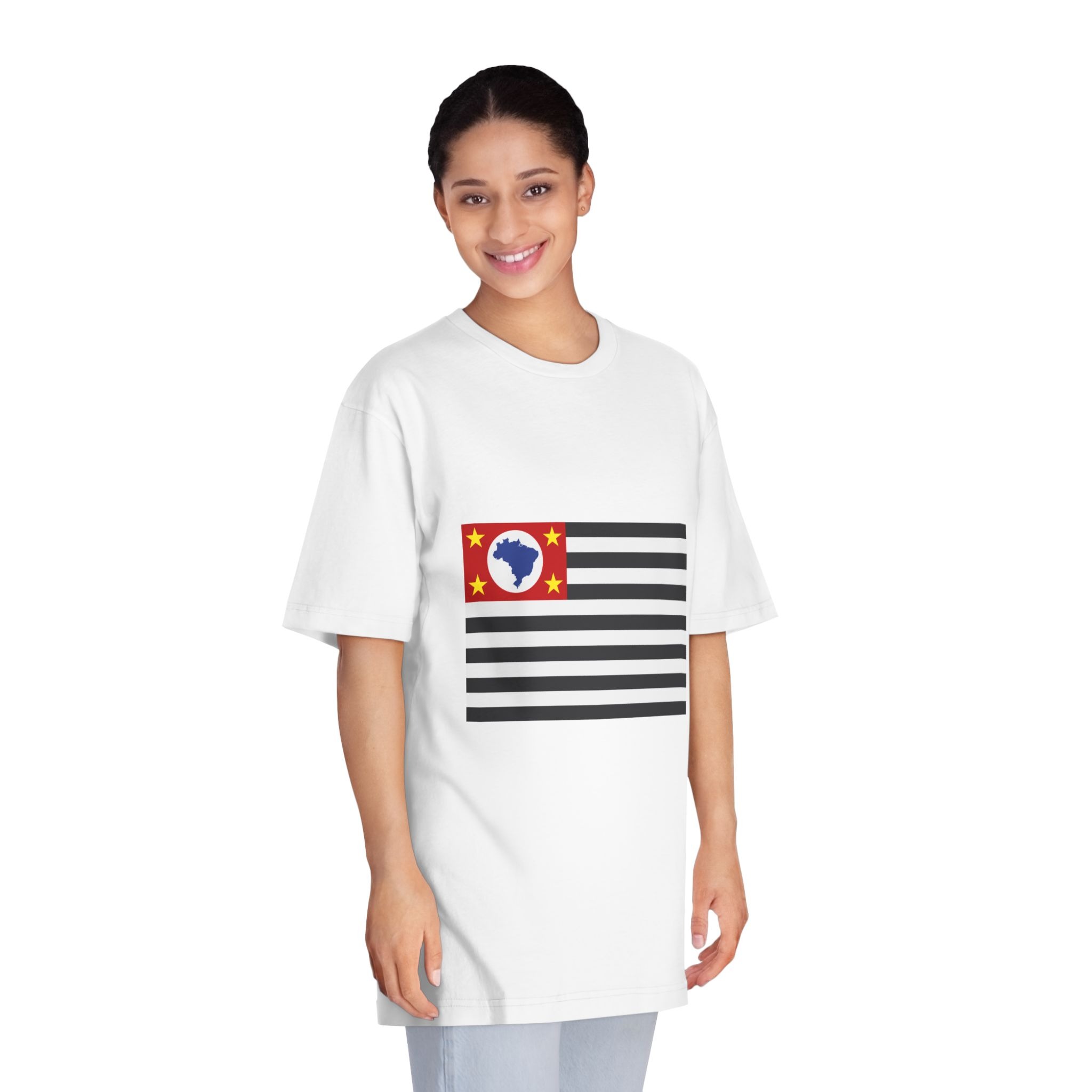 Bandeira Do Estado de São Paulo Unisex Classic Crewneck T Shirt - Image 3