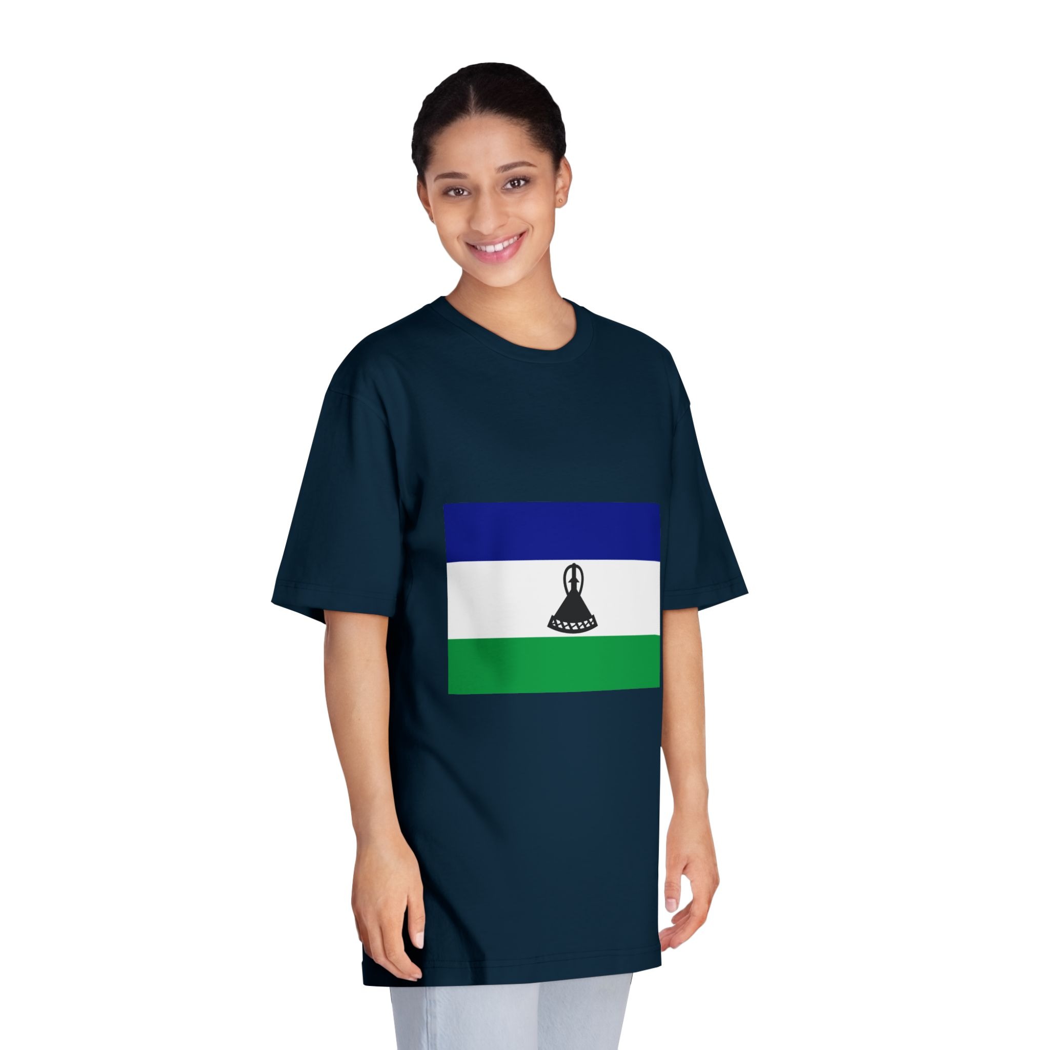 Flag of Lesotho Unisex Classic Crewneck T Shirt - Image 19