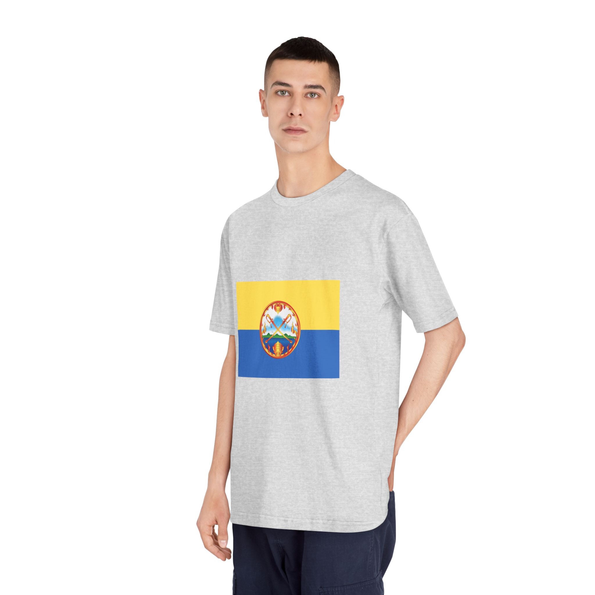 Flag of Krabi (blue Yellow) Unisex Classic Crewneck T Shirt - Image 16