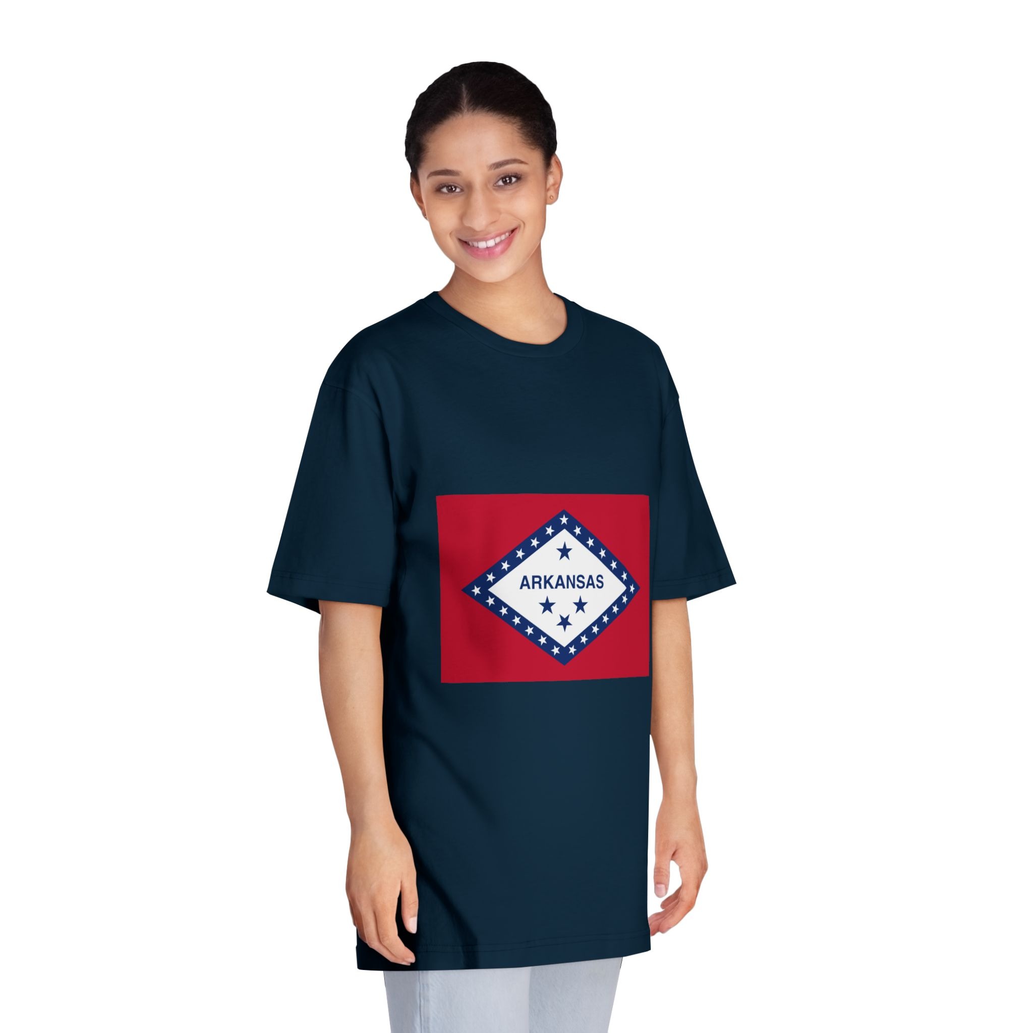 Flag of Arkansas Unisex Classic Crewneck T Shirt - Image 19