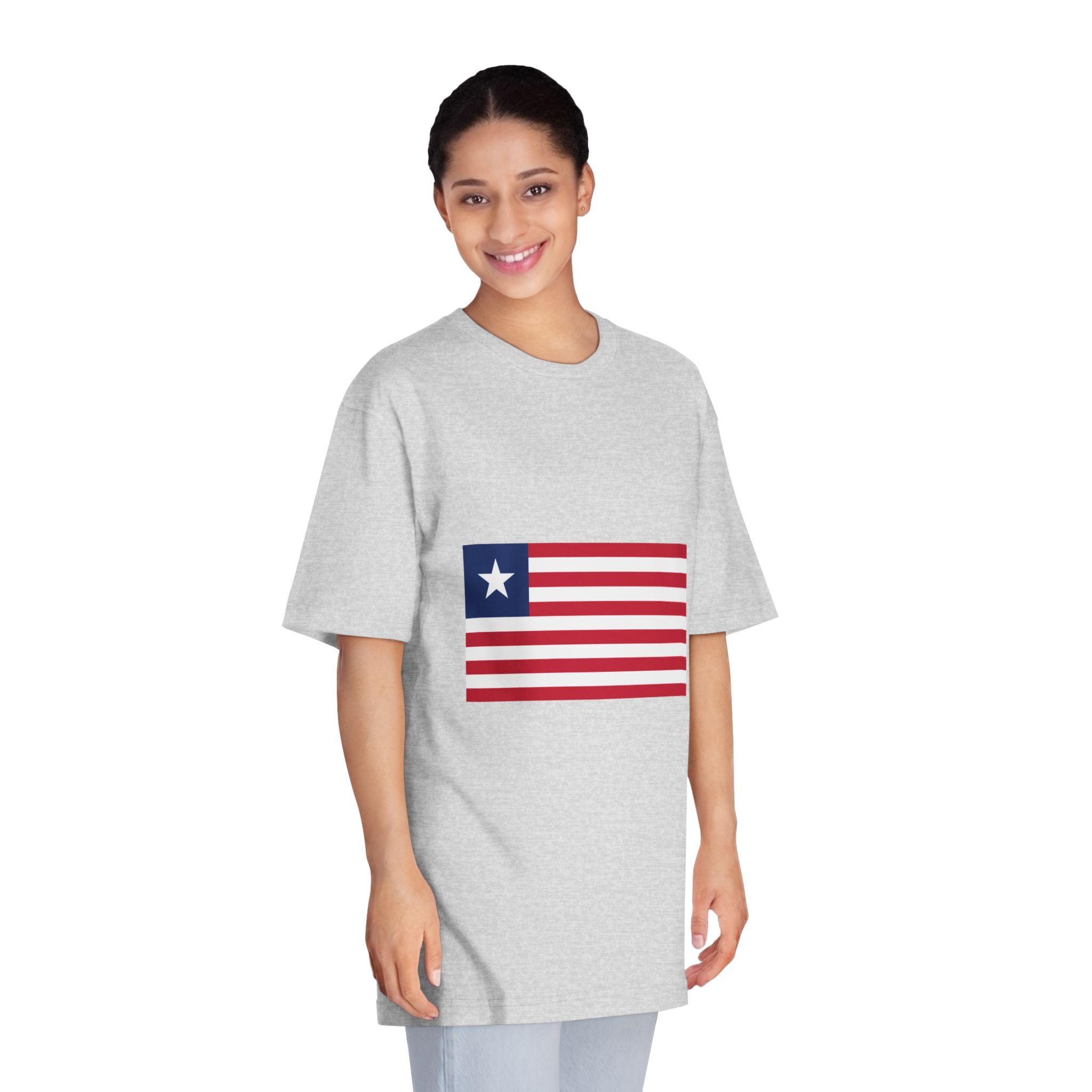Flag of Liberia Unisex Classic Crewneck T Shirt - Image 15