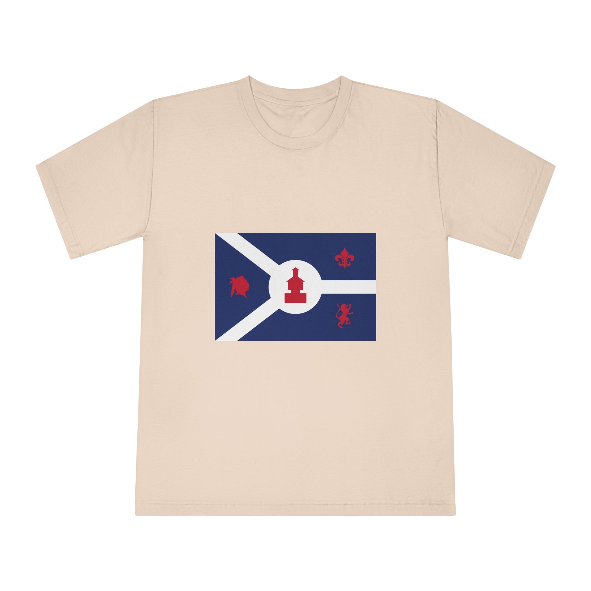Flag of Fort Wayne, Indiana Unisex Classic Crewneck T Shirt - Image 9
